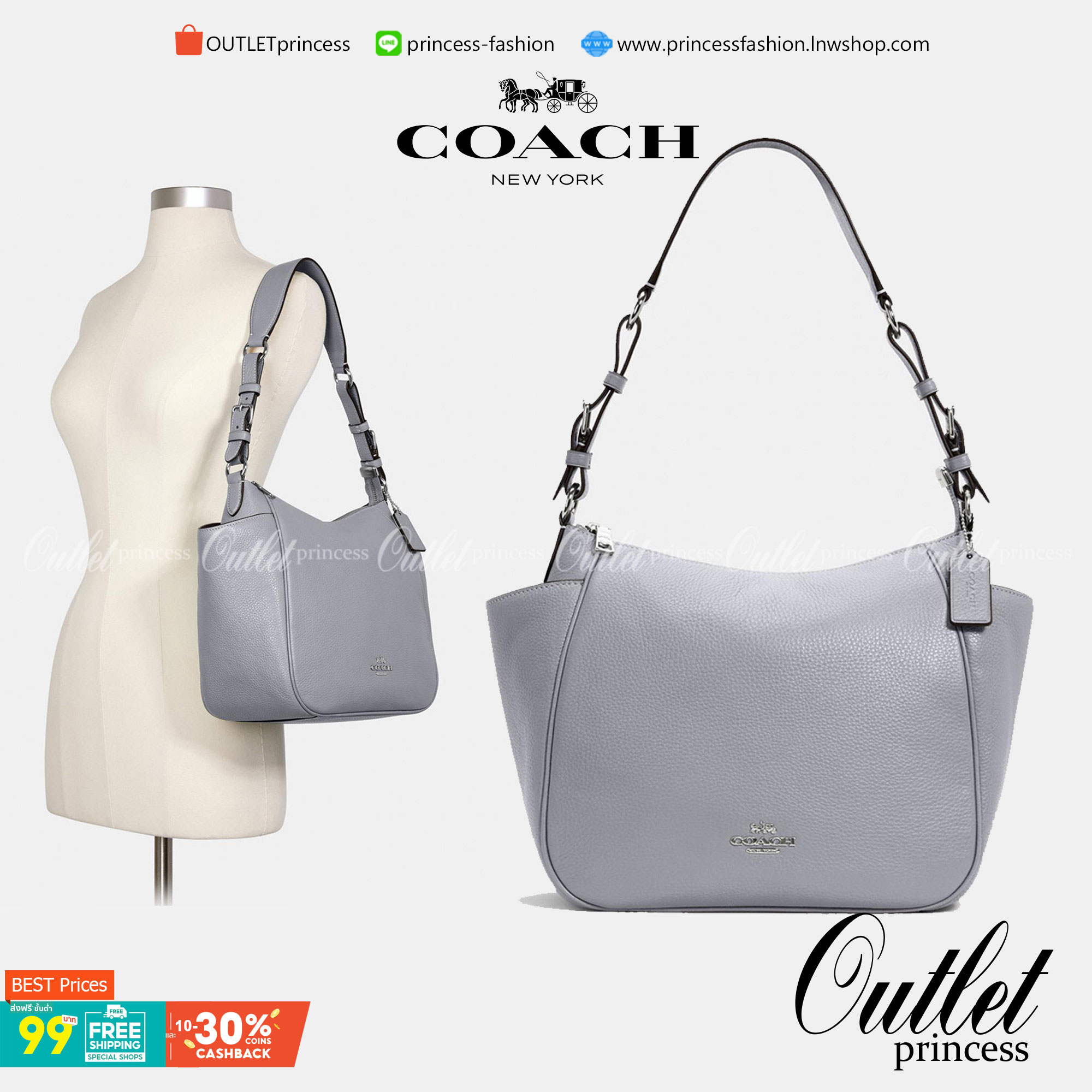 สินค้าออกใหม่ พร้อมคอลเลคชั่นสีใหม่ล่าสุดค่ะ! COACH RORI SHOULDER BAG ((C2855)) พร้อมส่งที่ไทย สวยก่อนใครแน่นอนค่ะ! กระเป๋าสะพายไหล่ หนังแท้ชั้นดีที่สุด หนังนิ่ม ทรงสวย หลงรักแน่นอนค่ะ