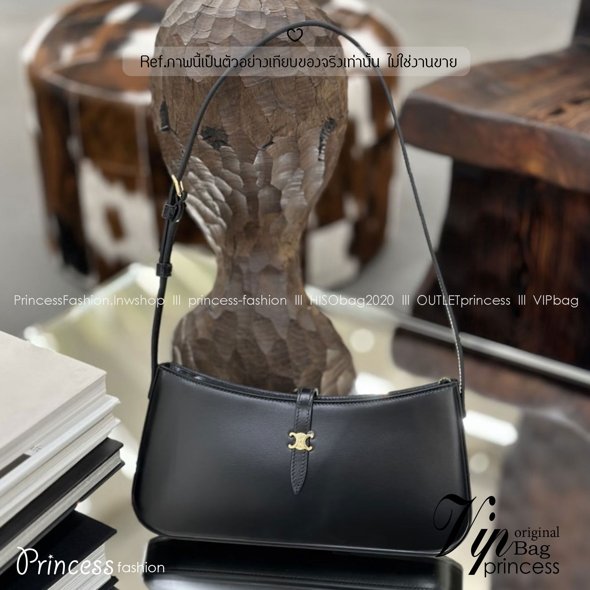 ORI หนังแท้ | CELINE TINA SHOULDER BAG IN Triomphe canvas กระเป๋าสะพายไหล่ทรงพอช ดีไซน์ใหม่ก่อนใคร เรียบง่ายหรูหราลงตัว สไตล์วินเทจลัคชูดูแพงสุดๆ ใช้งานได้หลากหลายโอกาส ขนาดกำลังดีพาพาสะดวก