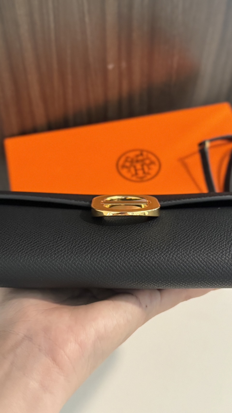 HERMES Chaine d'Ancre To Go wallet กระเป๋าถือสะพายแบรนด์หรู ดีไซส์กระเป๋าสตางค์ใบยาว Long wallet in Epsom Saddle-stitch เกรดออริ สลับแท้ 1:1 ใช้งานต่างประเทศได้ ภาพถ่ายจากงานขายจริง