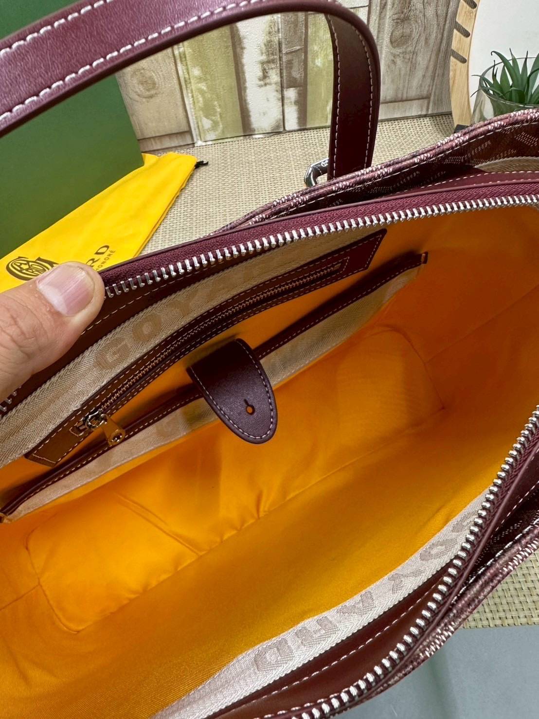 7 สี ORI หนังแท้ | GOYARD Goyardine Sac Marie Galante 35cm / Goyard Tote Bag กระเป๋าสะพายทรงโท้ท พร้อมหูจับใช้งานง่าย ภายในโล่งกว้าง หรูหราลงตัว