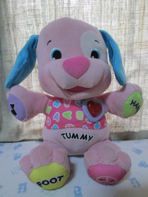 Fisher-Price Laugh & Learn Love to Play Puppy - Pink ของเล่นมือสอง ตุ๊กตามีเสียง พูดได้ สอนภาษา