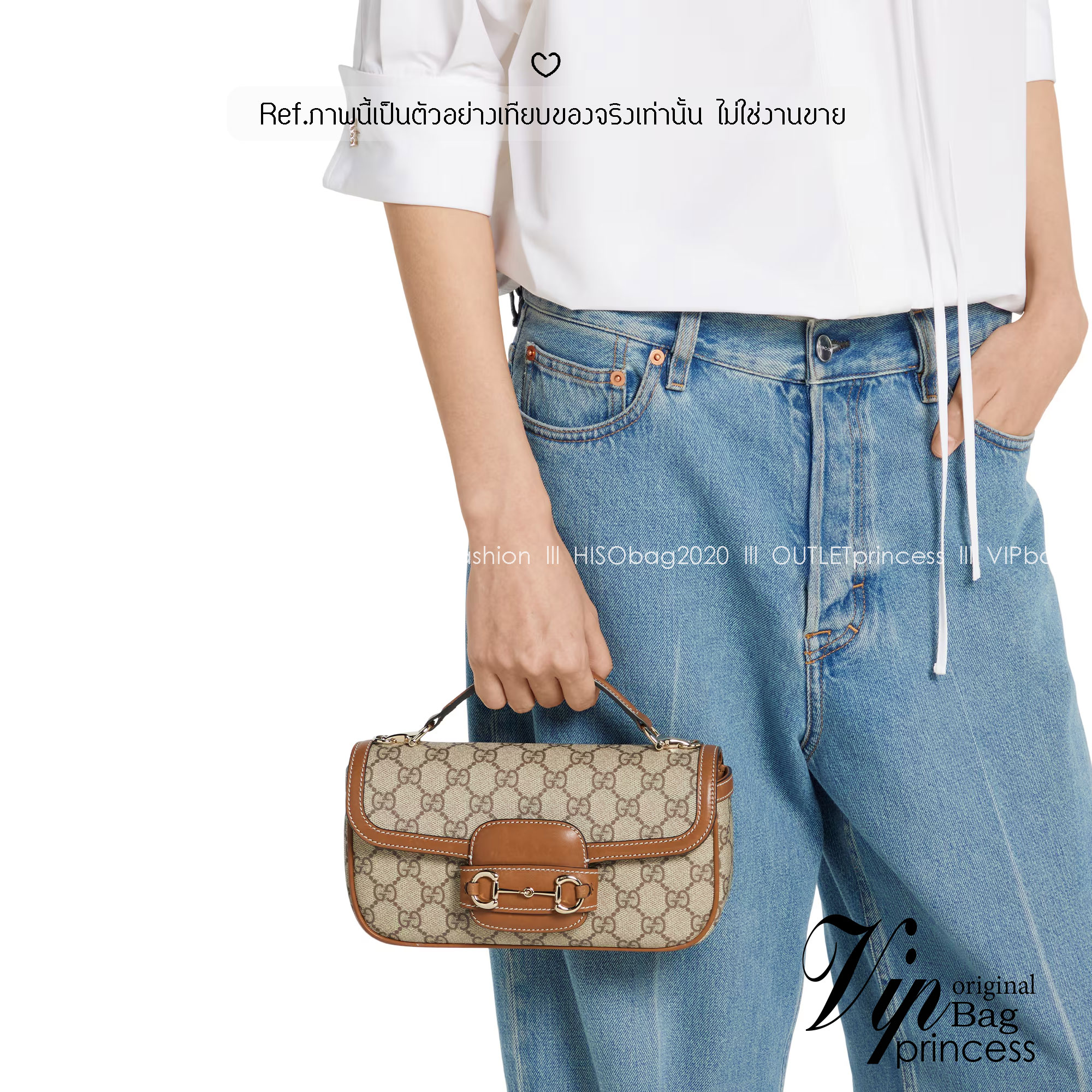 ORI หนังแท้ | Gucci Horsebit 1955 Soft small top handle bag ปรับโฉมใหม่เรียบสวยหรู กระเป๋าสะพายถือ/สะพาย ที่สุดของความคลาสสิค กะทัดรัด สวยอยู่ทรง ใช้งานง่ายและคล่องตัว