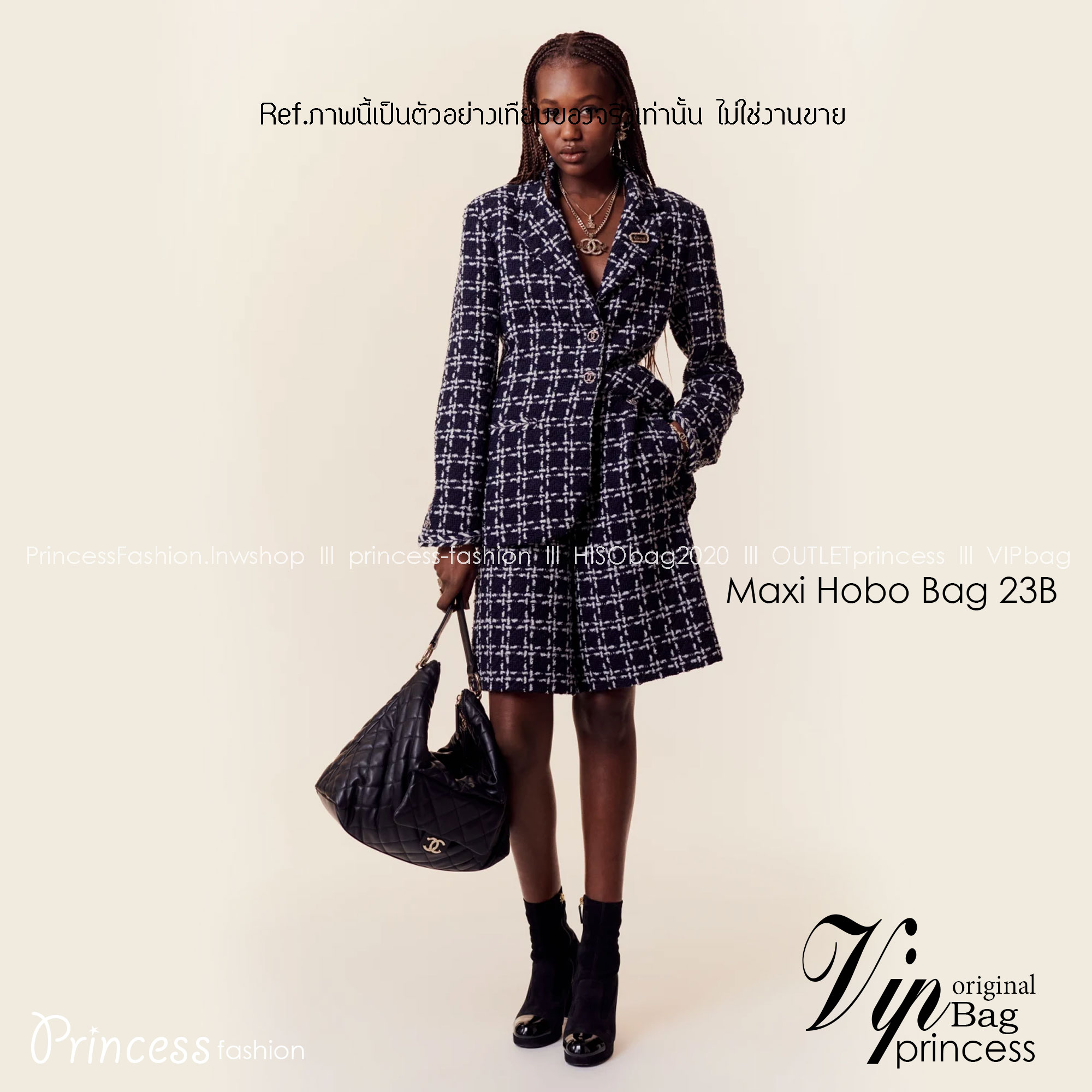 Chanel Maxi Hobo Bag 23B 36cm ออริสลับแท้ ใช้งานต่างประเทศได้ งานเกรดหนังสวย อะไหล่ทองสวยหรู กระเป๋าสะพายทรงโฮโบใบใหญ่ จุของได้เยอะ มี 2 ขนาดกำลังสวย ดีไซน์ใหม่ 2023 ตัวแม่ตัวมัม ห้ามพลาดเลยค่า