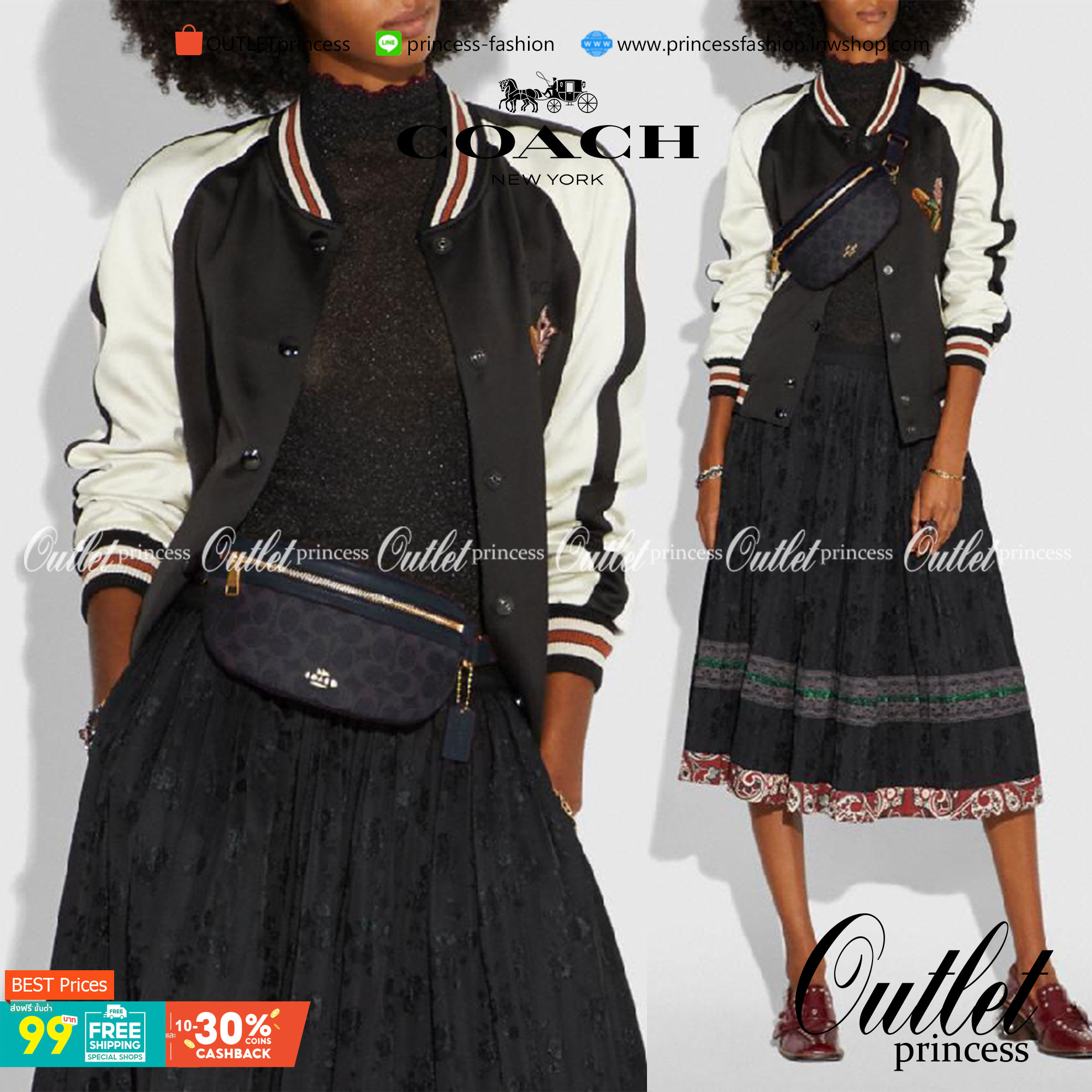 LIMITED EDITION !! COACH BELT BAG IN SIGNATURE WITH REXY BY GUANG YU กลับมาอีกครั้งกับ Coach X Disney สวยงามมากๆค่ะ คาดอก คาดเอวได้ ลาย C ตัดขอบหนังเรียบ มีช่องซิปทั้งหน้า//หลัง ใส่มือถือได้ทุกรุ่น;พาสปอร์ตได้ ;กระเป๋าเงินใบกลางได้;อื่นๆจำเป็นได้ครบค่ะ.