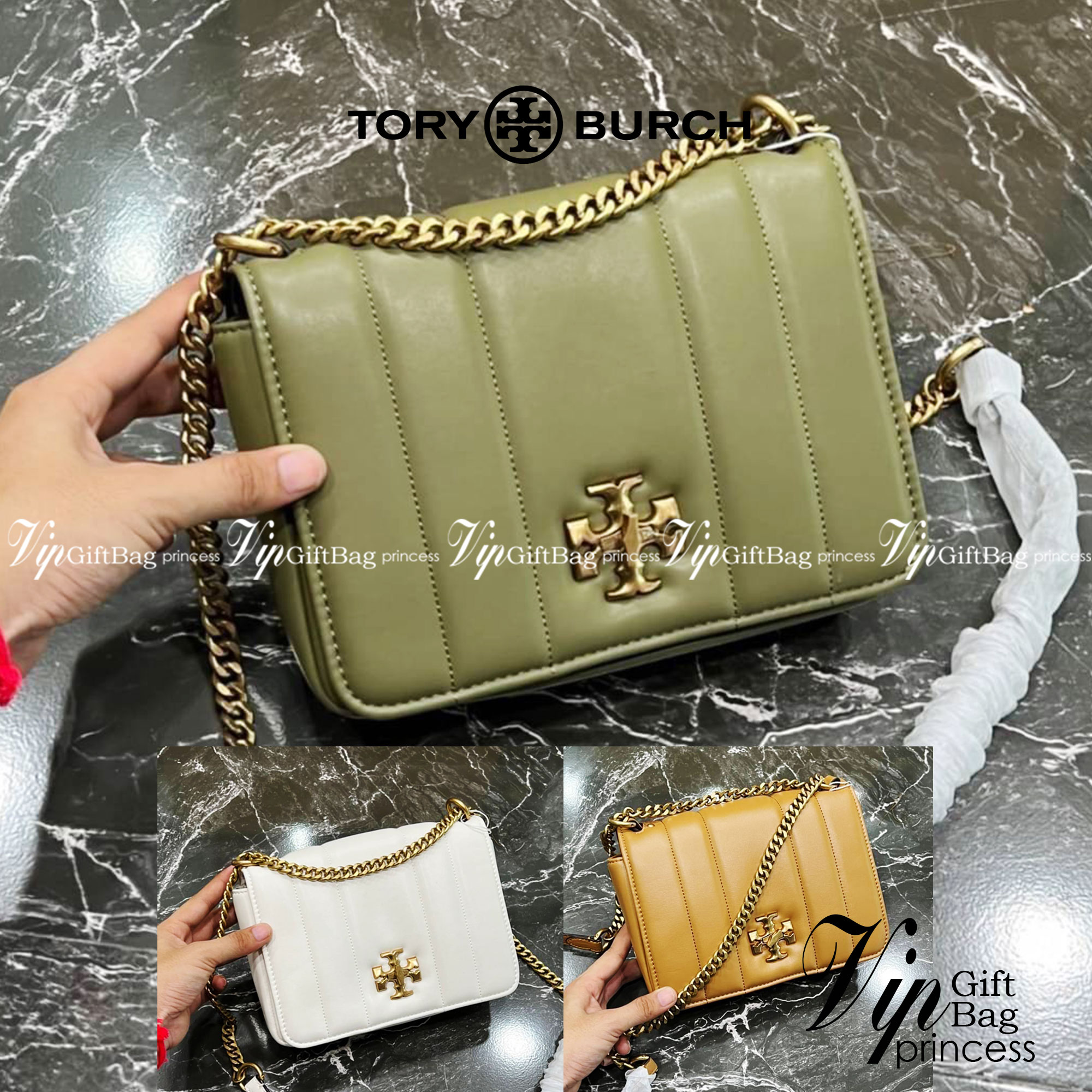 Tory Burch Our Kira shoulder bag with beveled turn-lock hardware พร้อมเสิร์ฟสีคลาสสิค กระเป๋าถือ/สะพาย ทรงสวย สะพายคล่องตัว ดีไซน์เส้นคมสวยหรู สัมผัสดีงาม นิ่มมือ เปิด-ปิดด้วยอะไหล่บิดล็อค ภายในเป็นช่องโล่ง สะพายไปไหนก็สะดวก แนะนำสวยก่อนใครได้ที่นี่ จัดไป