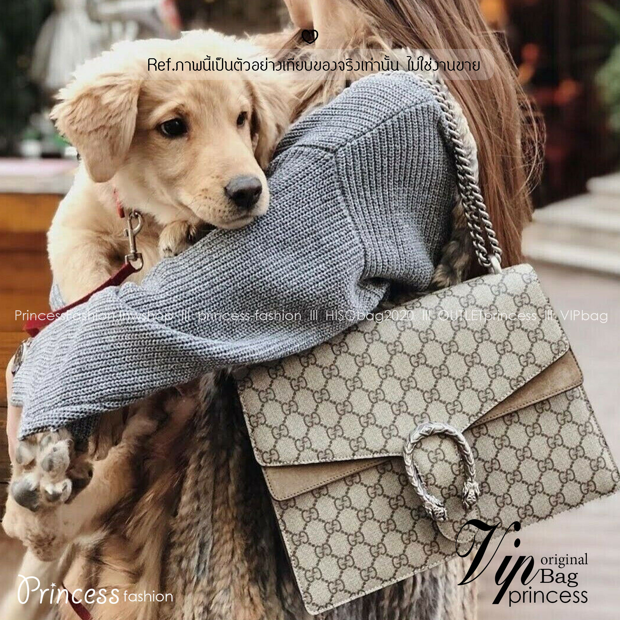 GUCCI Dionysus shoulder bag กระเป๋าสะพายดีไซส์วินเทจคลาสสิค รุ่นที่สาวๆควรไม่พลาด!! ดึงดูดและสะกดสายตาด้วยอะไหล่ดีเทลหรู สายสะพายปรับใช้ได้ 2 สไตล์ สะพายคู่ สะพายเดี่ยว ตามใจชอบ!! พร้อมเสิร์ฟให้ครบเซ็ท ในราคาที่สุดคุ้ม!!