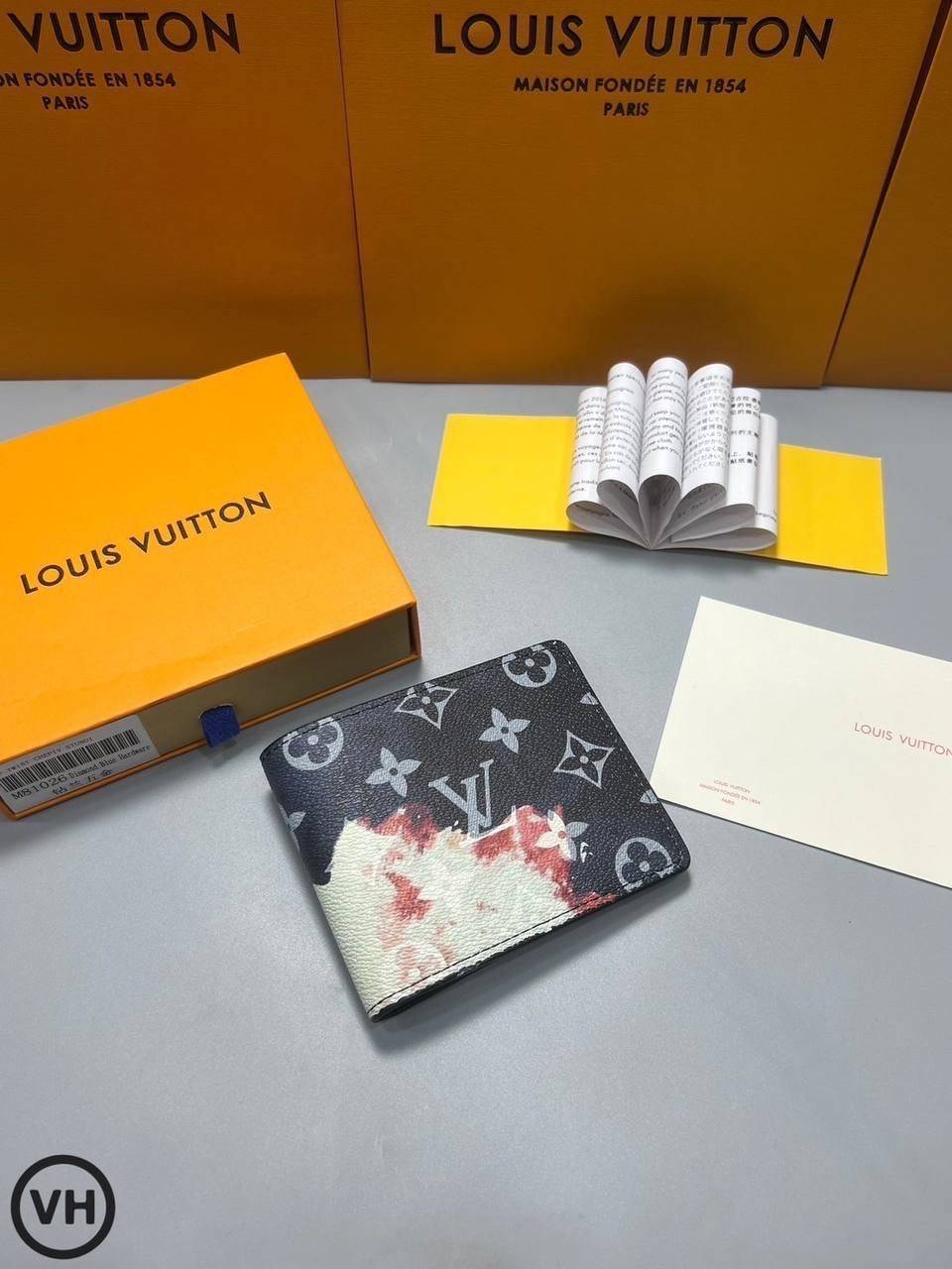 ORI หนังแท้ | LV Multiple Wallet / LV Short Wallet / LV Damier Graphite Wallet กระเป๋าสตางค์ใบสั้น กระเป๋าสตางค์ผู้ชาย