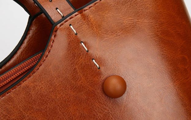 กระเป๋าสะพายข้างผู้หญิง กระเป๋าผู้หญิง ใบใหญ่ ใส่ของได้เยอะ ดีไซน์ แต่งตะเข็บ โชว์ลายหนัง สวย ๆ กระเป๋าผู้หญิง วินเทจ 507820