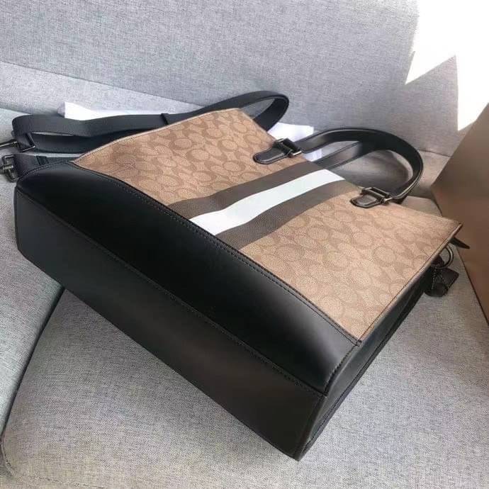 COACH GRAHAM STRUCTURED TOTE IN SIGNATURE CANVAS WITH VARSITY STRIPE C3232