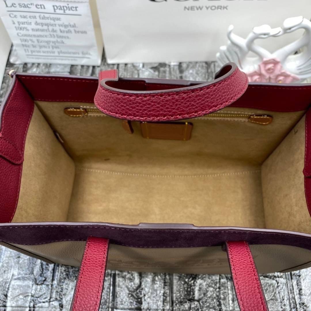 COACH FIELD TOTE 30 IN COLORBLOCK WITH COACH BADGE พร้อมส่งที่ไทย