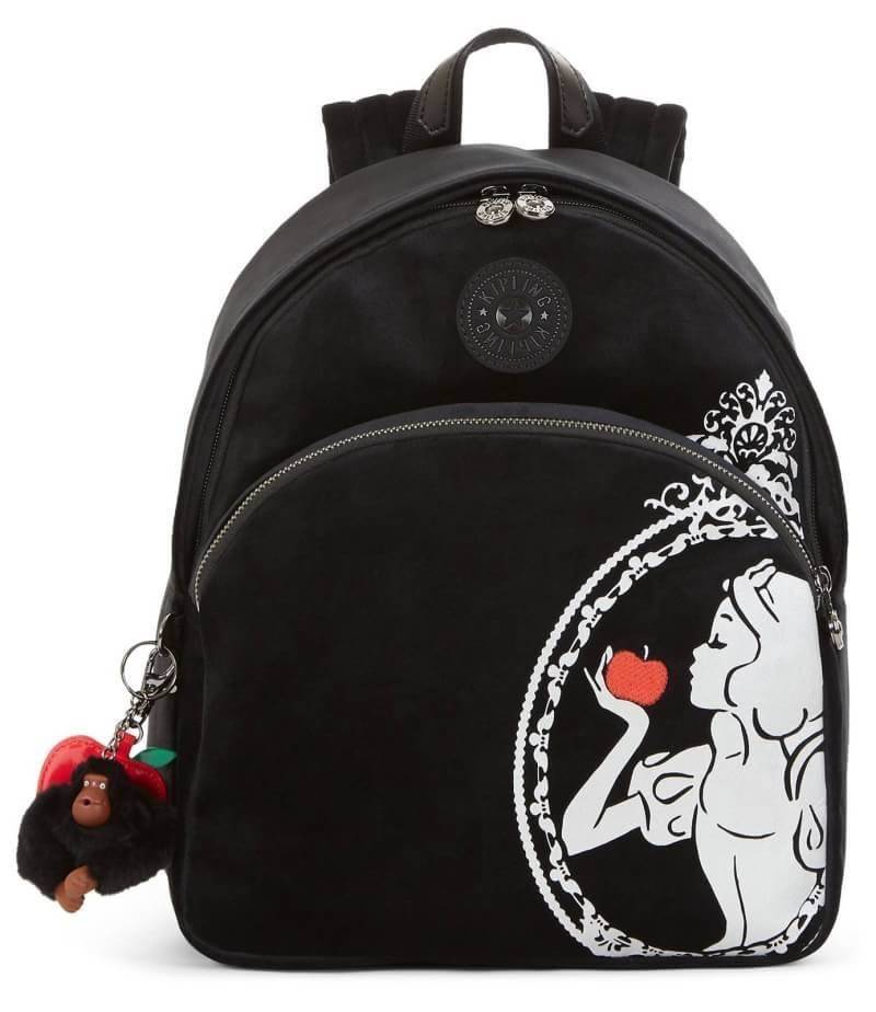 New in🍎🍎Kipling Disney’s Snow White Paola Velvet S Factory oem HK พร้อมส่งที่ไทยอีกรอบ กระเป๋าสะพายหลัง วัสดุกำมะหยี่ หนานุ่มอย่างดี นิ่มมือ ตัวกระเป๋าสกรีนรูป สโนว์ไวท์ถือแอปเปิ้ล ช่องซิปหน้ากว้าง ใส่สัมภาระได้จุ เปิดปิดกระเป๋าช่องหลักแบบ