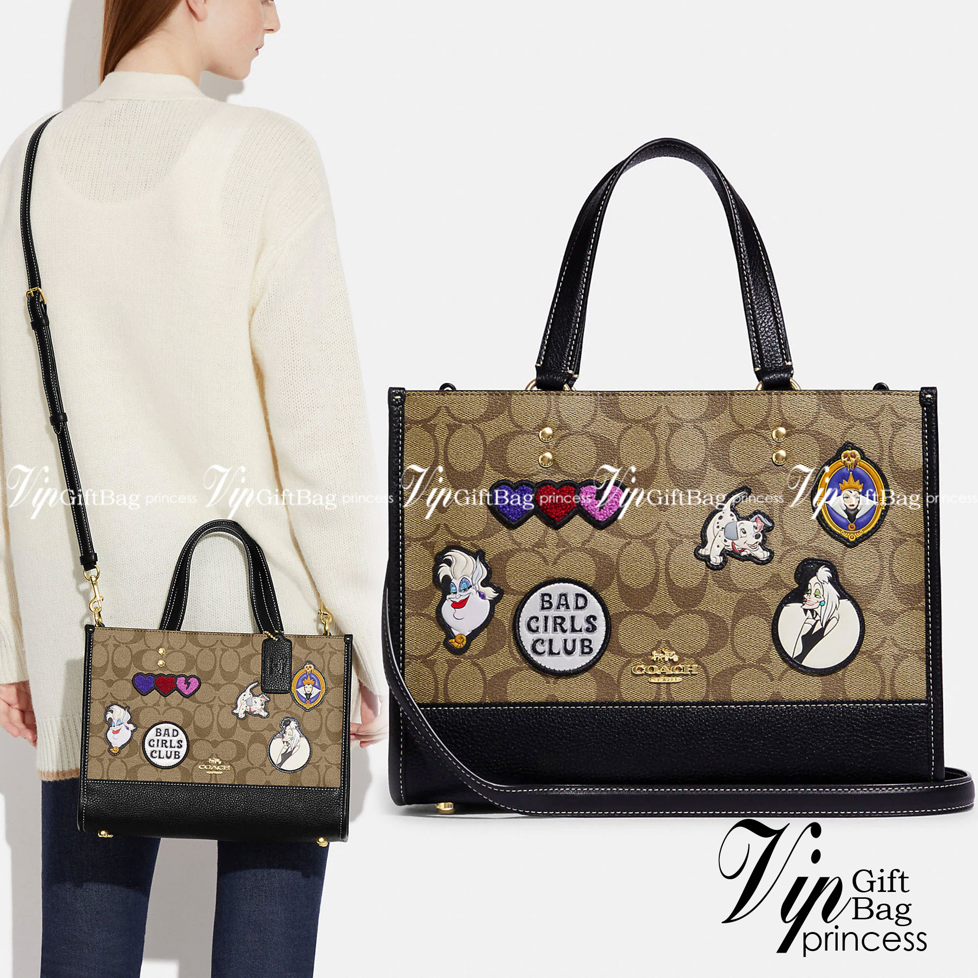 Coach Disney X Coach Dempsey Carryall In Signature Canvas With Patches CC873 คอลเลคชั่นใหม่ กับเหล่ายัยตัวร้าย ที่ไม่มีใครไม่รู้จัก!! กับกระเป๋าทรงโท้ท ไซส์ใหญ่ที่สามารถจุของได้แบบไม่ต้องกังวล ฟังก์ชั่นการใช้งานสะดวกที่สุด ดีไซน์ลวดลายแพทช์โดดเด่น มีทั้งส