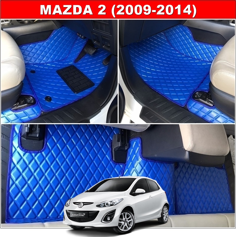พรมปูพื้นรถยนต์ MAZDA 2 ปี2009-14 ลายDIAMOND ยางปูพื้นรถยนต์EVA เต็มคัน