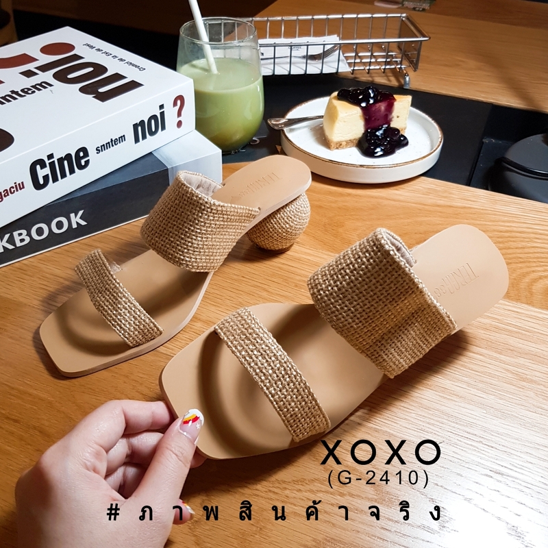 รองเท้าผ้าป่านสไตล์งานเกาหลี งานสวม คาดผ้าป่านลายกระสอบ ส้นทรงกลม งาน สวย เก๋ ดูแพง เกินราคาคะ งานจริงสวยมาก แมทส์ชุดง่าย