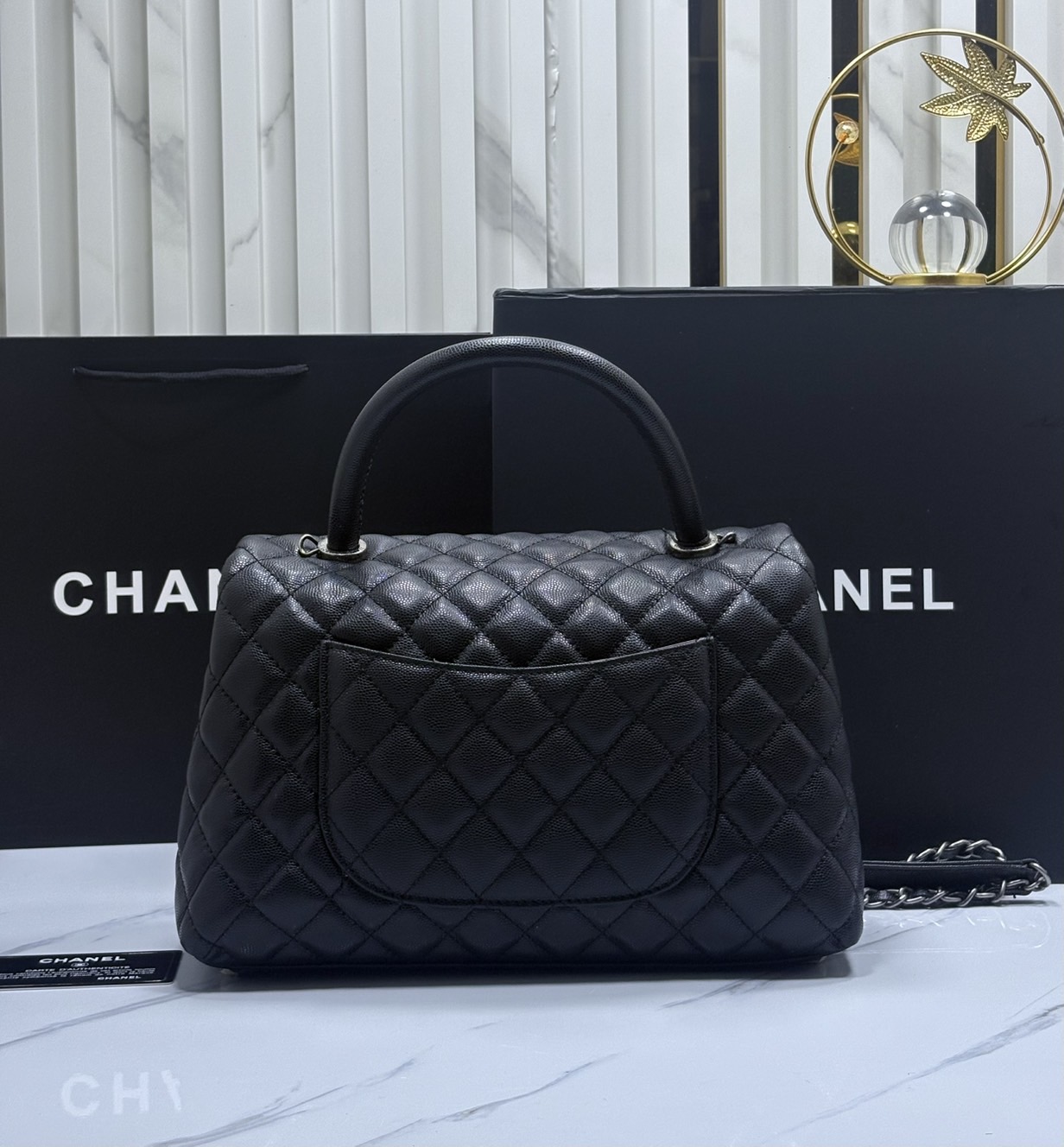 ORI หนังแท้ | Chanel Coco Top Handle Bag Medium 30cm กระเป๋าสะพายสุดคลาสสิค สวยหรูดูแพงเป็นอมตะ