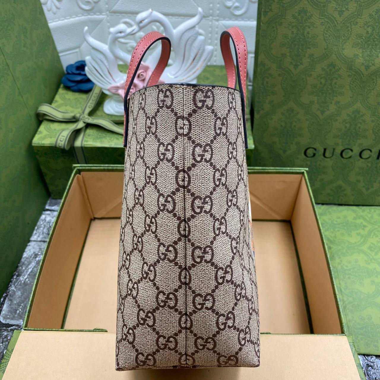 VIP 】Animal-Friendly Gucci Kid Tote Bag งานหนังแท้ทรงตั้งสวย ขนาดกะทัดรัด จุของได้เยอะ ใช้ได้ทั้งเด็กและผู้ใหญ่ น่ารักมากค่ะ **รุ่นขายดีตลอดกาล**