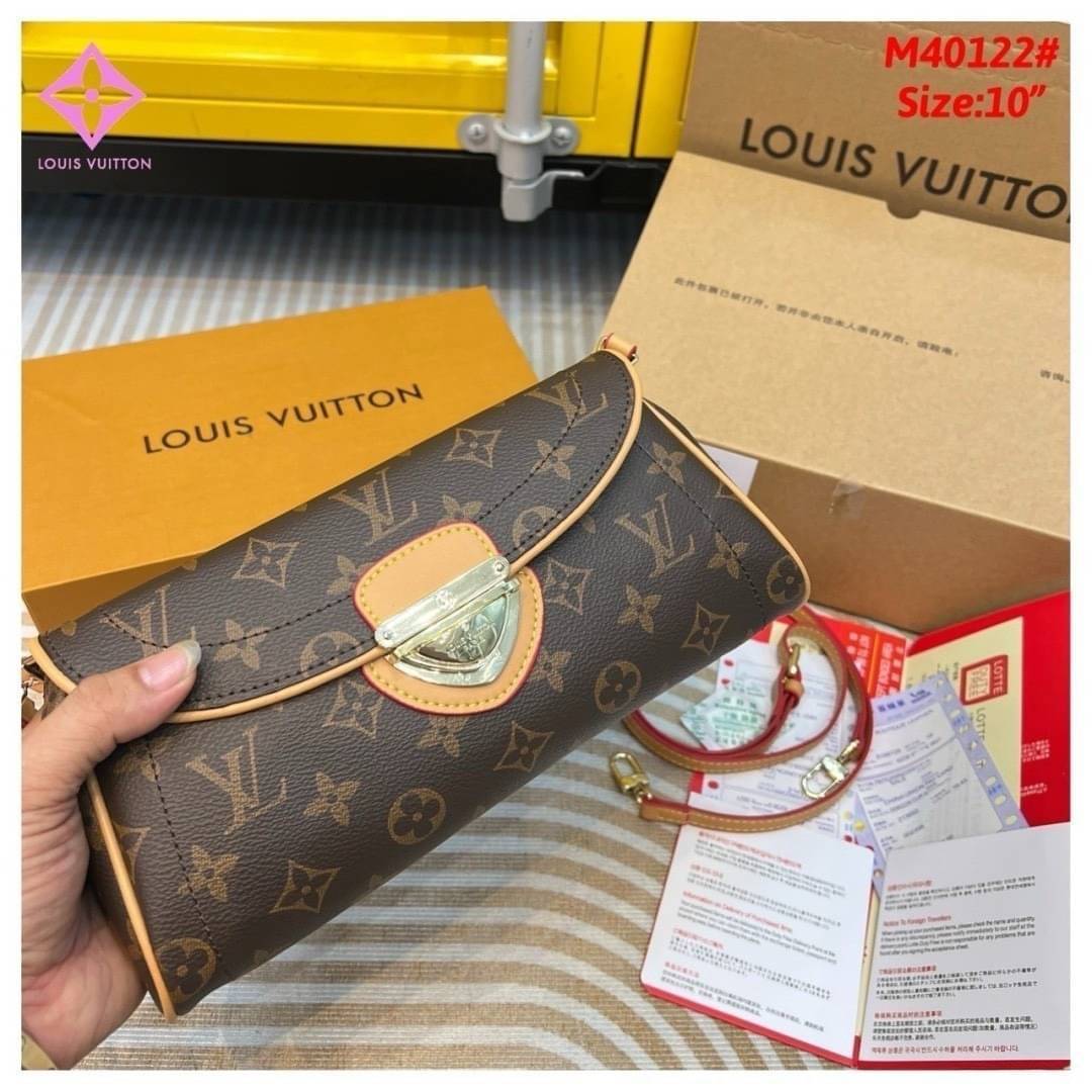 LV Monogram Canvas Beverly Clutch Bag / LV Monogram Pochette Beverly Shoulder Bag กระเป๋าทรงคลัช ทรงพอช งานวินเทจ ลายโมโนแกรม ถือหรือสะพายไหล่ได้ สวยหรูตลอดกาล