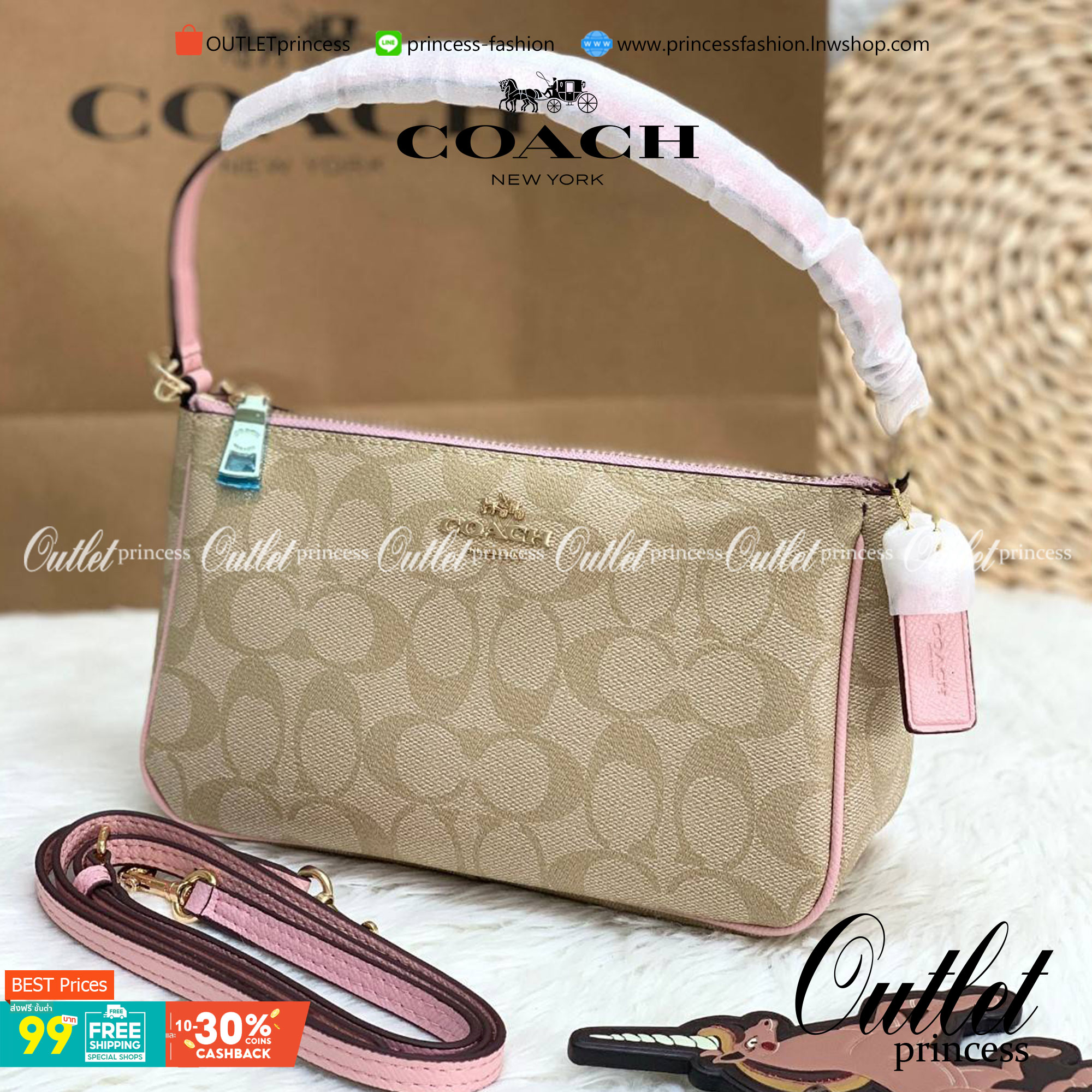 COACH F58321 TOP HANDLE POUCH อีกรุ่นฆ่าไม่ตาย!! 😎 ขายดีขายหมด ขายรวยขายปังๆ!! กระเป๋าพอชจากโค้ช ทรงใช้งานง่าย สะดวก กะทัดรัด วัสดุหนังแคนวาสเคลือบคุณภาพดี มาพร้อมสายคล้องในตัว และสายสะพาย crossbody ปรับเปลี่ยนได้ตามสไตล์ อีกหนึ่งไอเท็มที่สาวๆต้อง