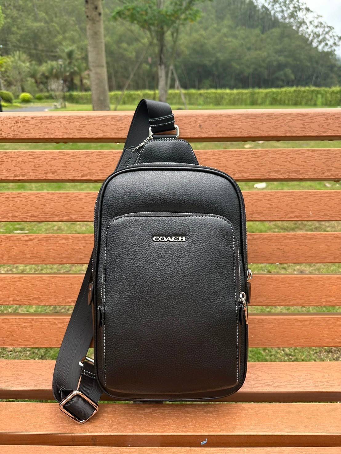 พร้อมส่ง 4 สี COACH Ethan Pack In Signature Canvas / COACH GRAHAM PACK กระเป๋าคาดอก 🧡 เกรดท็อปออริจินอล 1:1 สลับแท้ เกรดดีสุด ใช้งานต่างประเทศได้