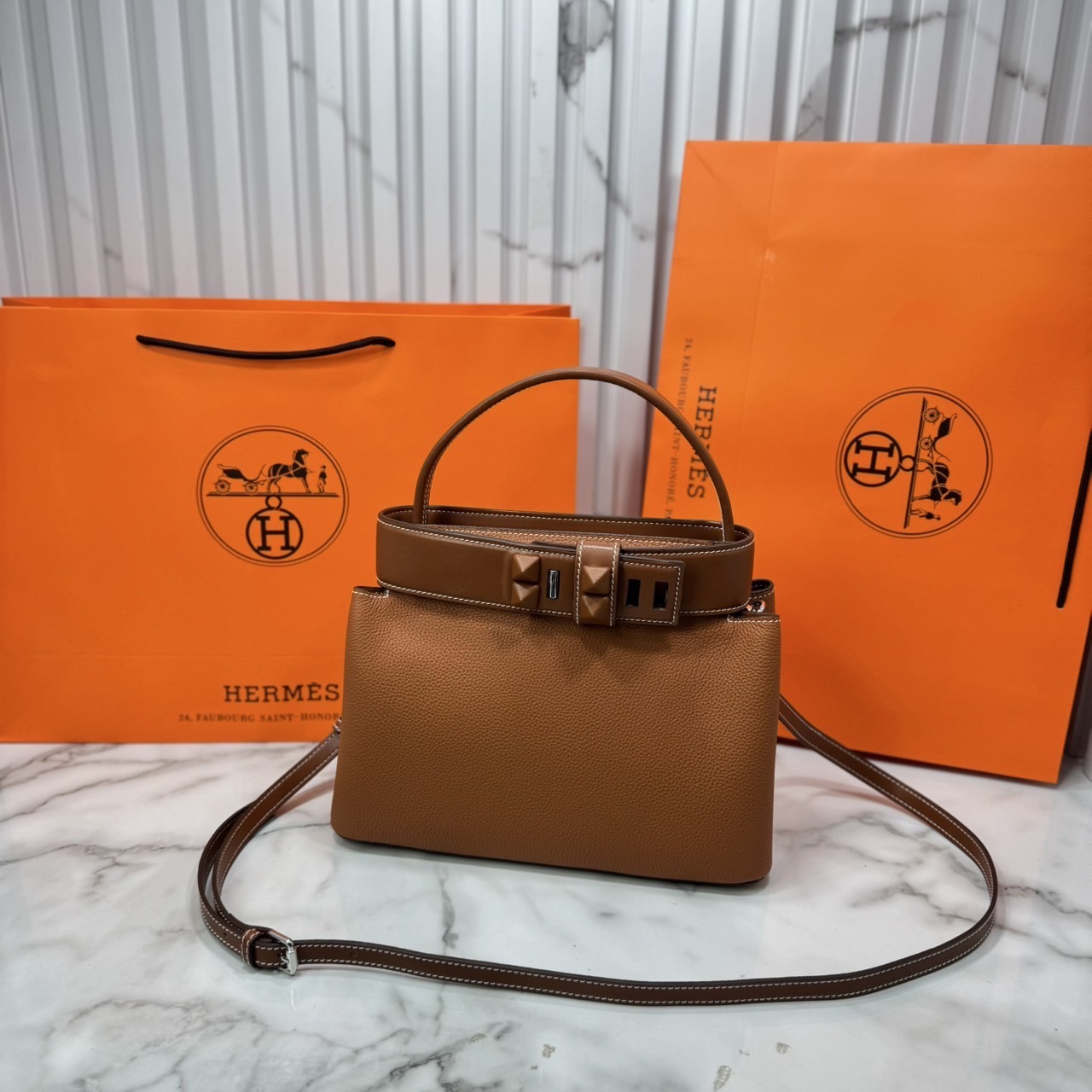 ORI หนังแท้ | Hermes Medor Bag กระเป๋าสะพายดีไซน์ใหม่ แบรนด์หรูระดับไฮคลาส หรูหรา ลัคชู