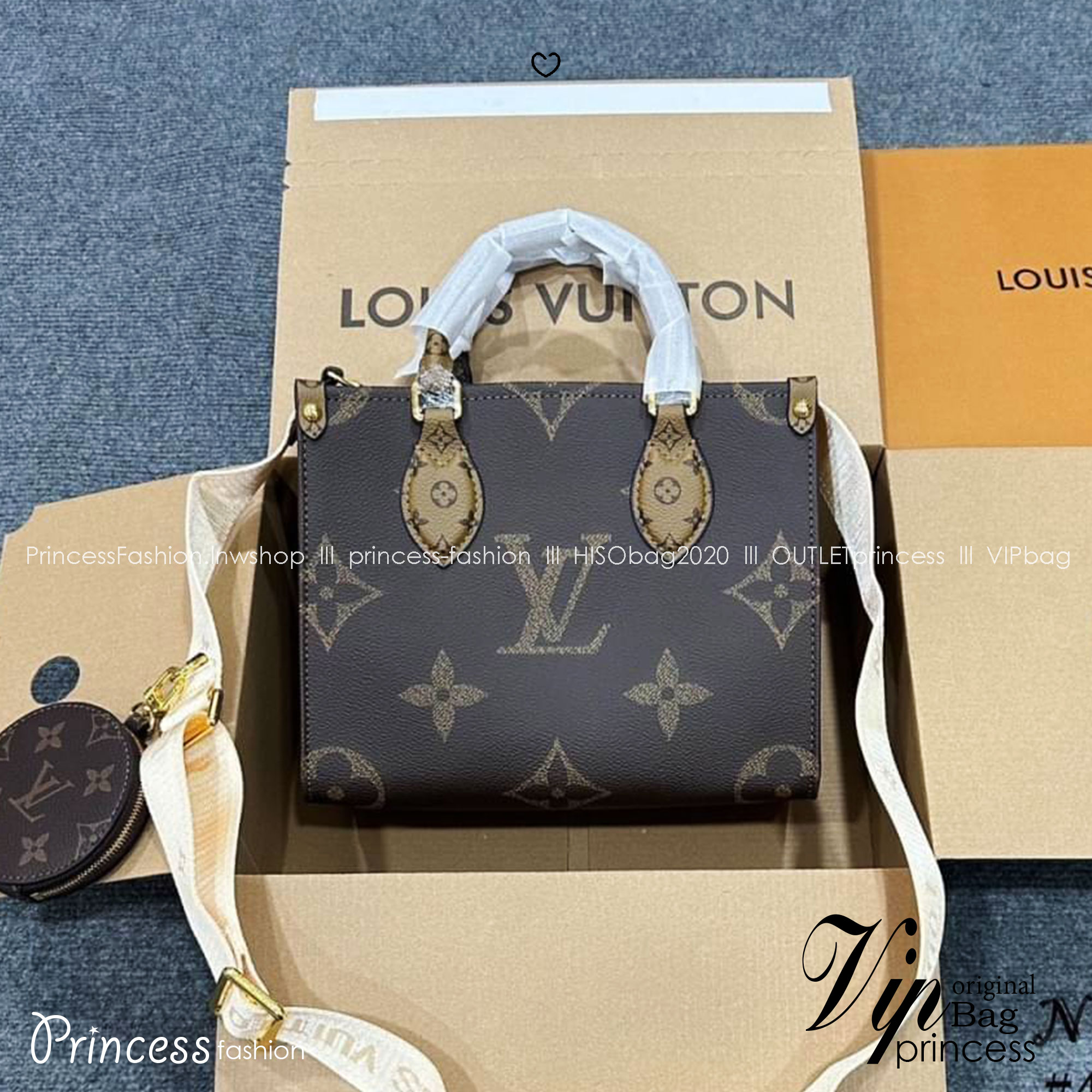 LV OnTheGo PM monogram tote bag กระเป๋าทรงโท้ทที่ใครเห็นต้องเป็นหลงรัก สีทูโทน 2 ด้าน ใช้งานได้ไม่มีเบื่อ ขนาดกำลังสวยคลาสสิค ผู้ดี หรูหราได้ทุกลุค ทุกสไตล์