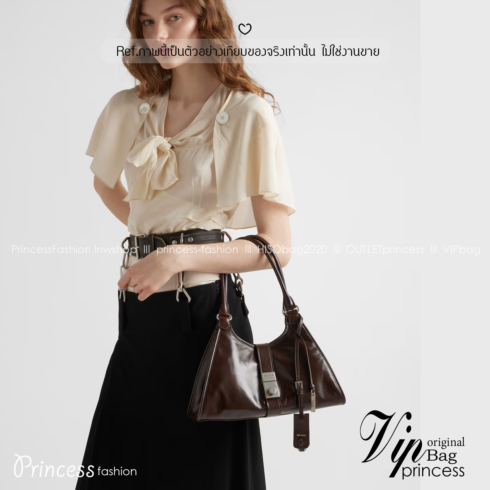 TOP ORI หนังแท้ | เกรดดีสุด PRADA Medium leather tote bag / pradahobo กระเป๋าสะพายทรงโฮโบ คลาสสิคหนังเงาสวยหรูดูแพง ใบใหญ่กำลังดี ดีไซน์ใหม่ล่าสุด ภายในโล่งกว้าง จุของได้สบายๆ