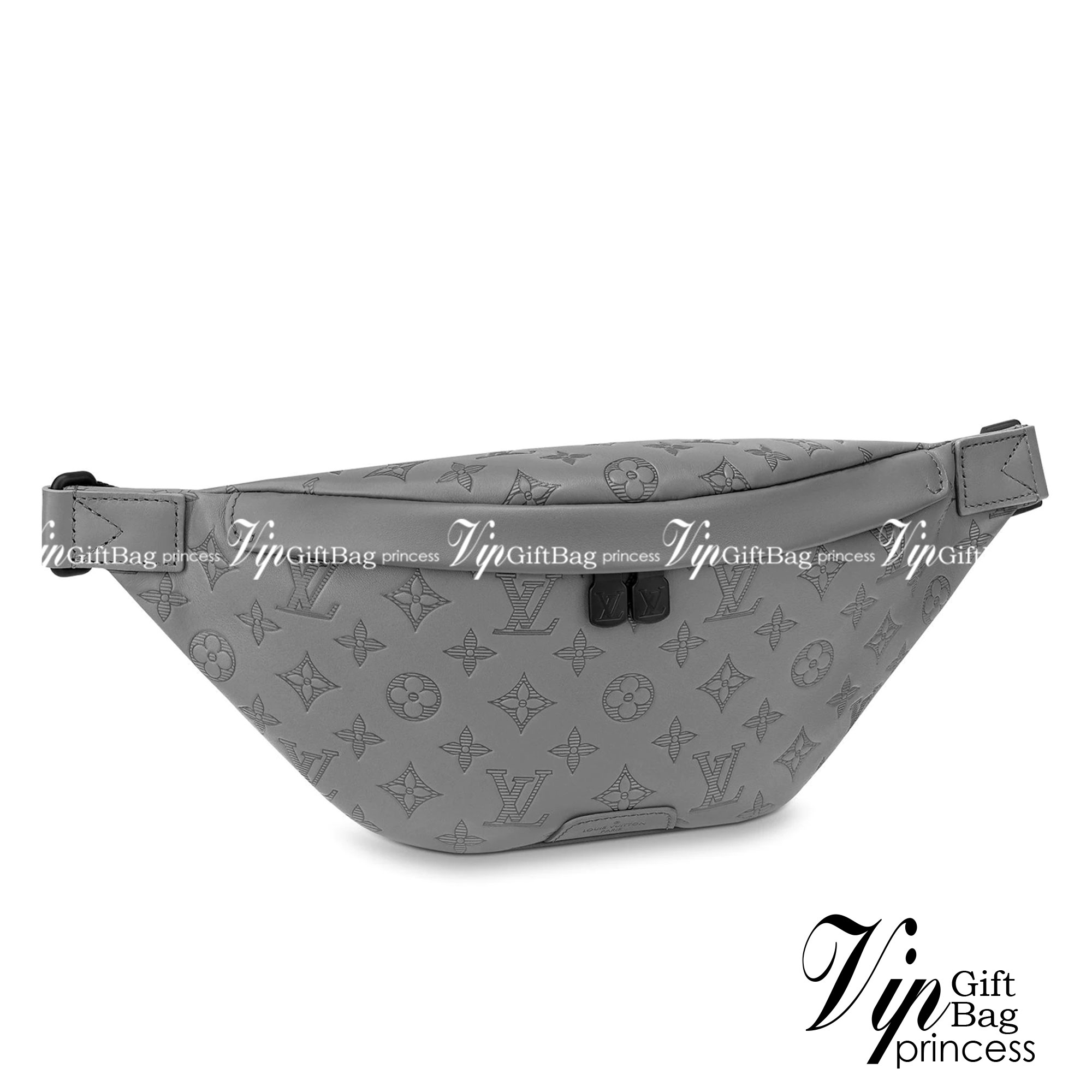 LV Discovery Bumbag Gray Monogram Shadow Kalbsleder / LV Belt Bag เกรดใช้งานสลับใบจริงได้ เทพออริจินอล เนื้องานสวยงาม หนังแท้ ใช้ได้ทั้งชายหญิง ภาพสินค้าถ่ายจากงานขายจริงใช้งานต่างประเทศได้