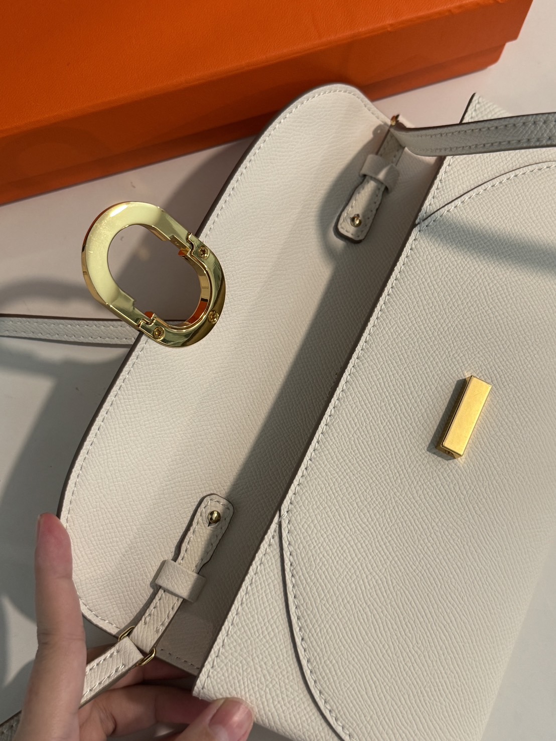 HERMES Chaine d'Ancre To Go wallet กระเป๋าถือสะพายแบรนด์หรู ดีไซส์กระเป๋าสตางค์ใบยาว Long wallet in Epsom Saddle-stitch เกรดออริ สลับแท้ 1:1 ใช้งานต่างประเทศได้