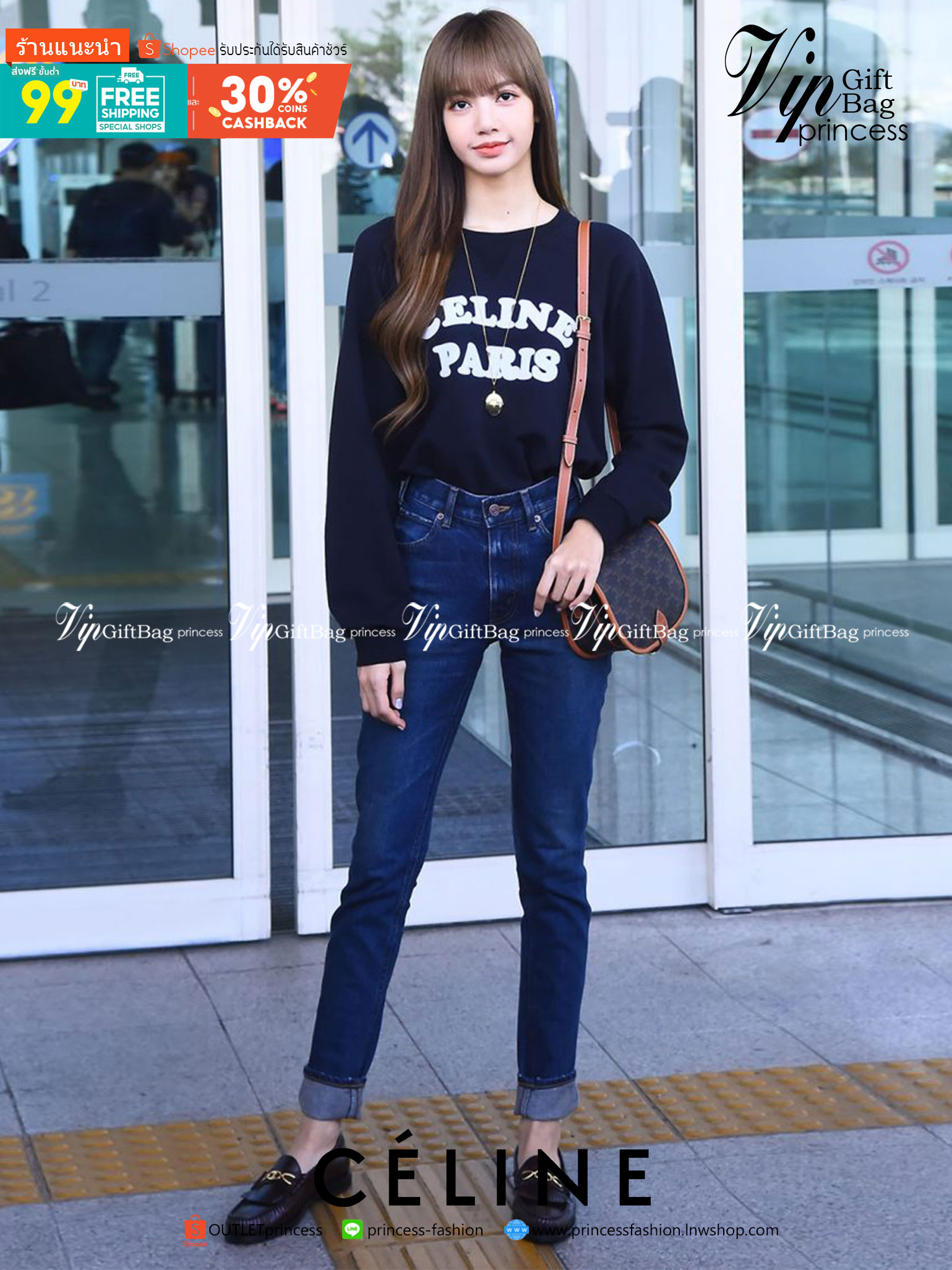 VIP GIFT 】หนังแท้ Celine Women Medium Folco Bag in Triomphe Canvas and Calfskin หากใครที่กำลังมองหากระเป๋าสะพายข้าง ขนาดกะทัดรัด และเรียบหรู ต้องใบนี้เลยค่ะ เป็นกระเป๋าเปิดปิดแบบแบบฝาผับที่มีรูปทรงโค้งและที่ล็อกรูปทรงคล้ายเข็มขัด อีกทั้งยังสะท้อนความสวยสไ