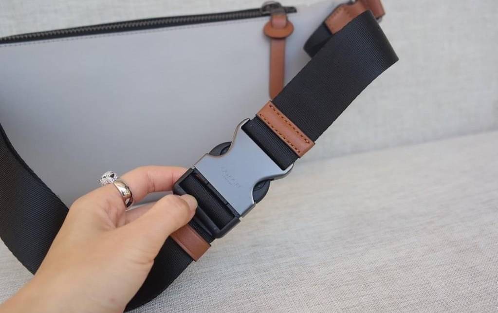 OUTTLET 】COACH RIVINGTON BELT BAG IN REFLECTIVE SIGNATURE LEATHER (78899)