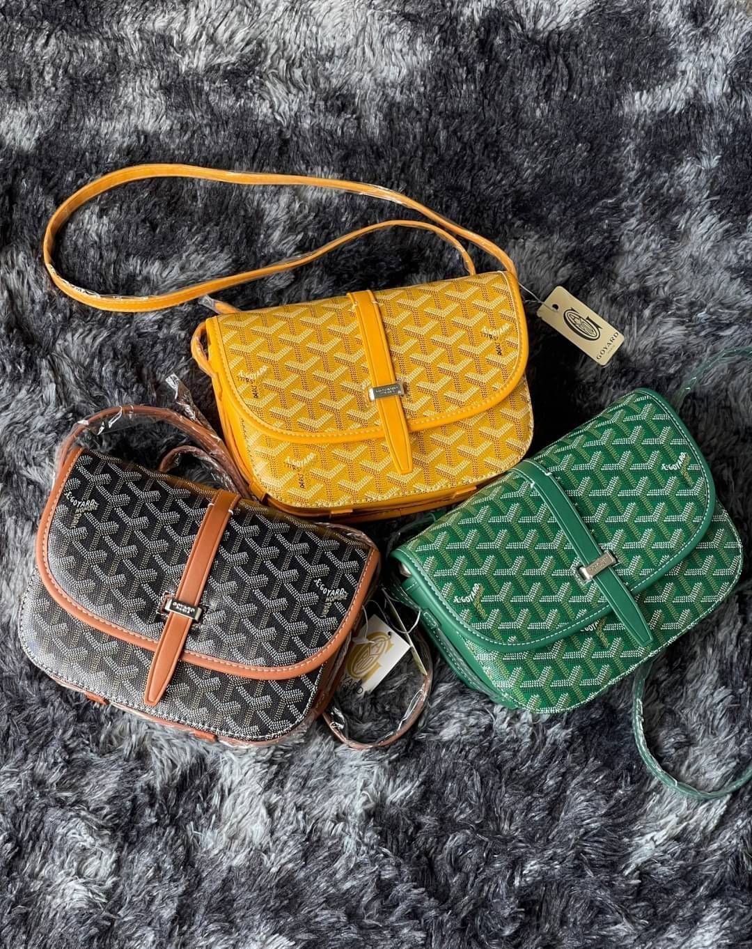 Goyard belvedere pm แบรนด์ดังจากฝรั่งเศส เรัยบหรูแต่ดูสง่า สะดุดตาด้วยลายเฉพาะตัว วัสดุที่นำมาตัดเย็บกระเป๋าเป็นวัสดุผ้าใบ