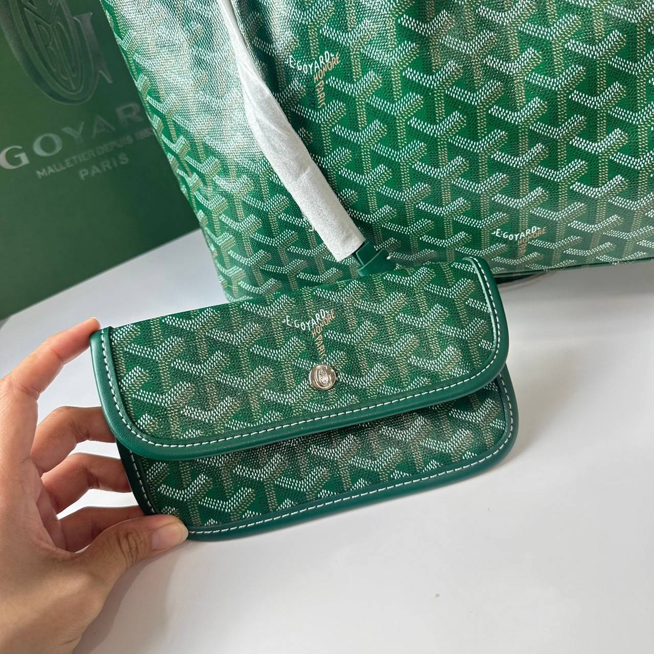 พร้อมส่ง 5 สี PM GOYARD ANJOU PM REVERSIBLE TOTE BAG / Goyard tote bag กระเป๋าทรงโท้ทใบใหญ่ เกรดไฮเอน 1:1 ใช้งานต่างประเทศได้ ภาพถ่ายจากงานขายจริง