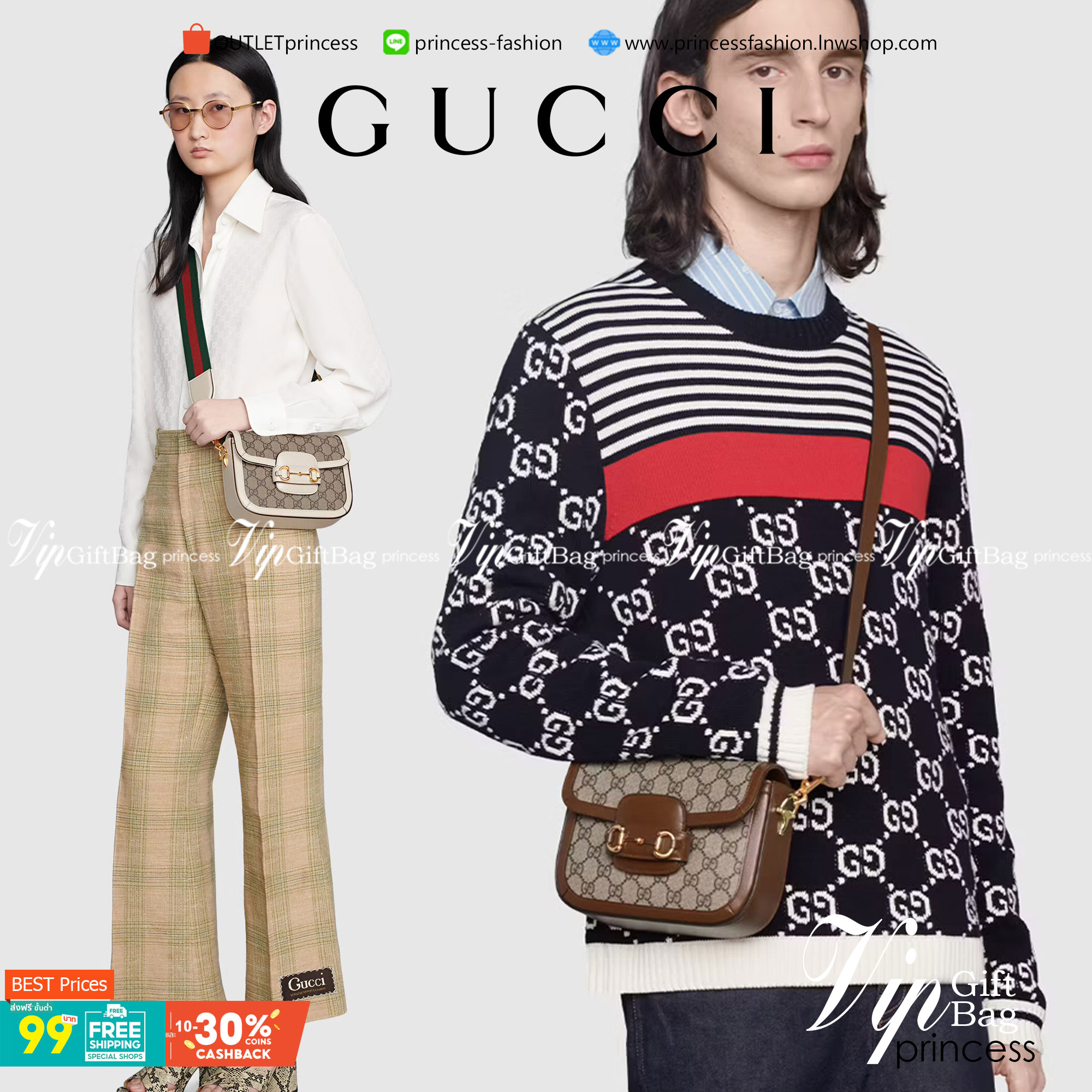 VIP GIFT 】หนังแท้ GUCCI Horsebit 1955 mini bag GG Supreme canvas ที่สุดของรุ่นที่ฮอตหนักมาก คอลเลคชั่นที่ยอดขายดีตั้งแต่วันแรกที่ลง shop ด้วยรูปทรงที่กะทัดรัด ตอบโจทย์ได้ทุกลุค ทุกไลฟ์สไตล์ ใช้งานได้ง่ายคล่องตัว เรียกได้ว่าใครไม่มีได้ยังไง สวยขนาดนี้!!
