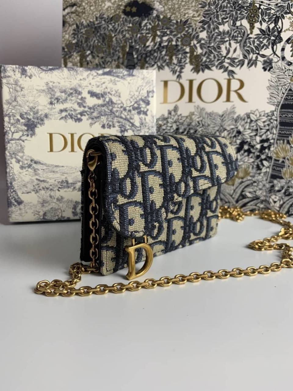 ORI Dior Saddle Nano Pouch / Dior Oblique Jacquard พร้อมส่งที่ไทย ภาพสินค้าถ่ายจากงานขายจริง ใช้งานต่างประเทศได้