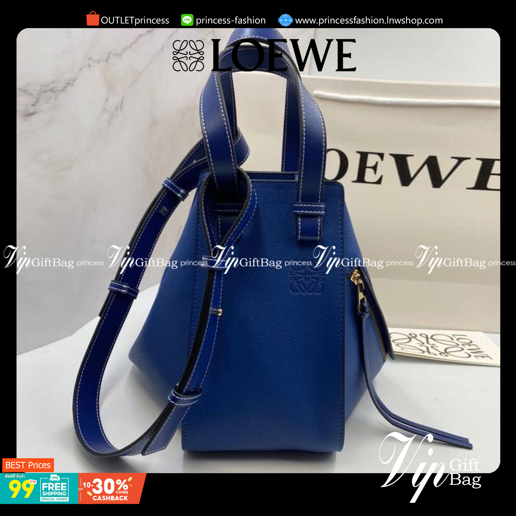 VIP GIFT 】หนังแท้ Loewe Small Hammock bag in pebble grain calfskin A multifunctional bag with supple side panels that release to change its shape. Looped straps allow the bag to be worn in multiple ways. This small version is in pebble grain calfskin.