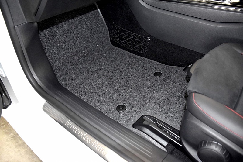 พรมดักฝุ่นไวนิลรีดขอบ BENZ A-CLASS A200 W177 (2019-25) พรมดักฝุ่นในรถ สีเทา เกรดA เข้ารูป ตรงรุ่นรถ (5ชิ้น)