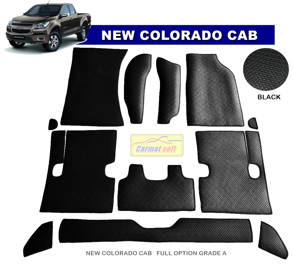 พรมกระดุมเม็ดเล็ก COLORADO CAB สีดำ (เต็มคัน)