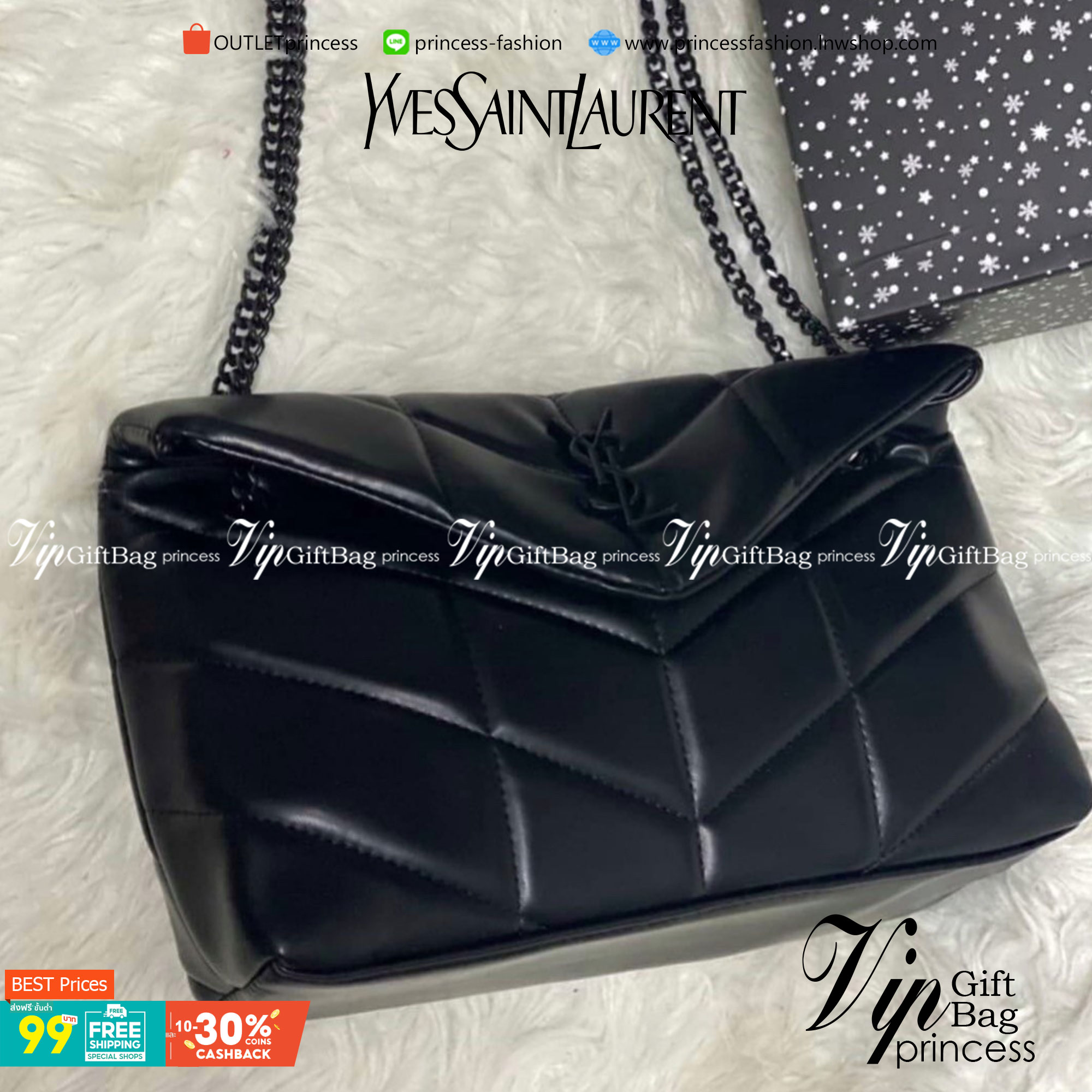 VIP 】YSL Saint Laurent Loulou Puffer quilted leather shoulder bag มามุงค่าา ใครเล็งใบนี้มาแล้วน้า งานหนังสวยเงางามสมการรอคอย มาแบบครบเซ็ทพร้อมถุงผ้าและกล่อง นอกจากจะซื้อมาใช้เองแล้ว ก็เหมาะซื้อเป็นของขวัญให้คนรู้จักเช่นกันนะคะ