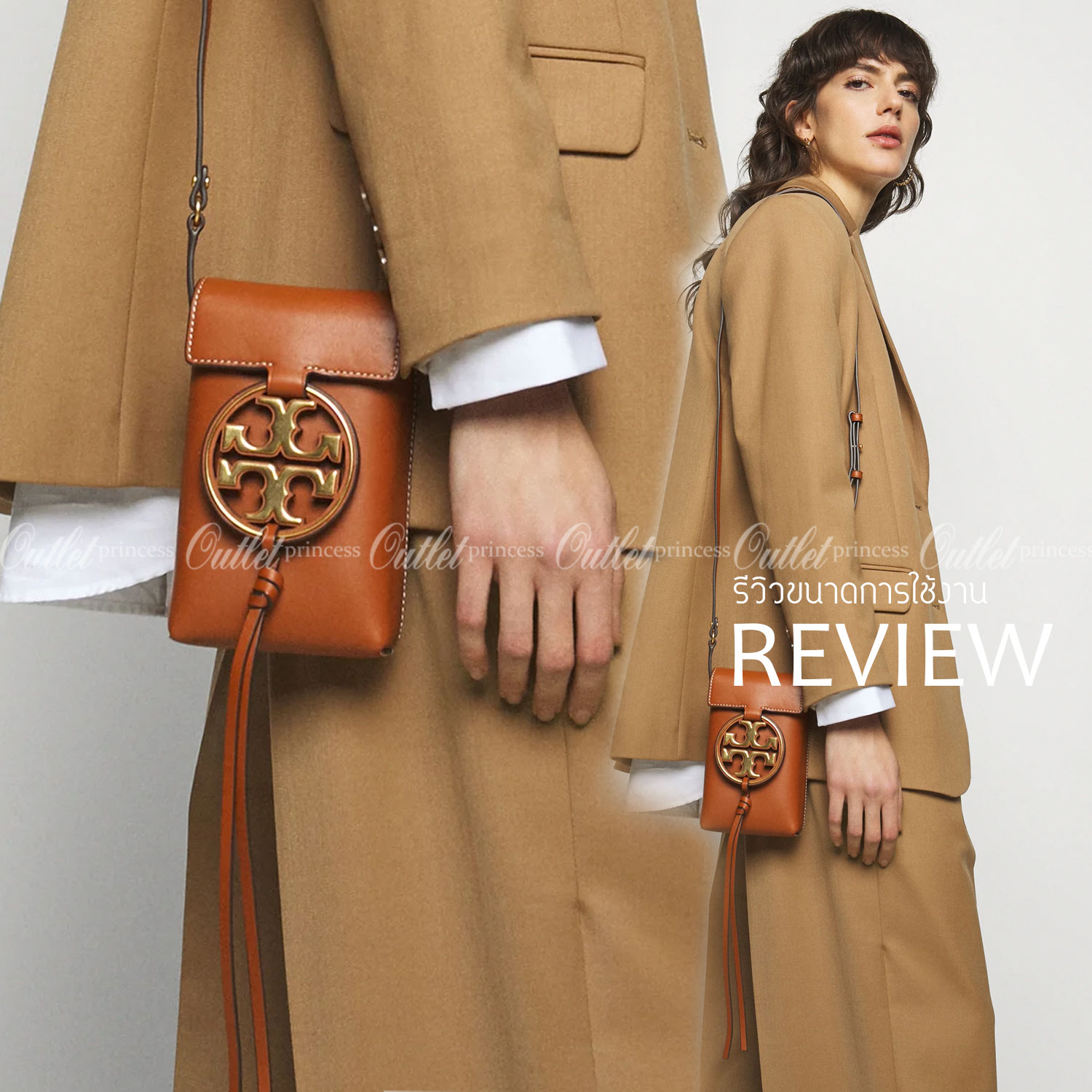 TORY BURCH MILLER METAL PHONE CROSSBODY อีกหนึ่งกระเป๋าใส่มือถือรุ่นฮิตที่เชื่อว่าหลาย ๆ คนต้องเคยเห็นผ่าน ๆ ตามาอย่างแน่นอน กับแบรนด์ Tory Burch ดีไซน์กระเป๋าทรงฝาพับแม่เหล็กใช้งานง่าย มาพร้อมดีเทล Logo แบรนด์โดดเด่นสีทองตัดกับหนังแกะสีดำ ดูหรูดูแพง! แต่