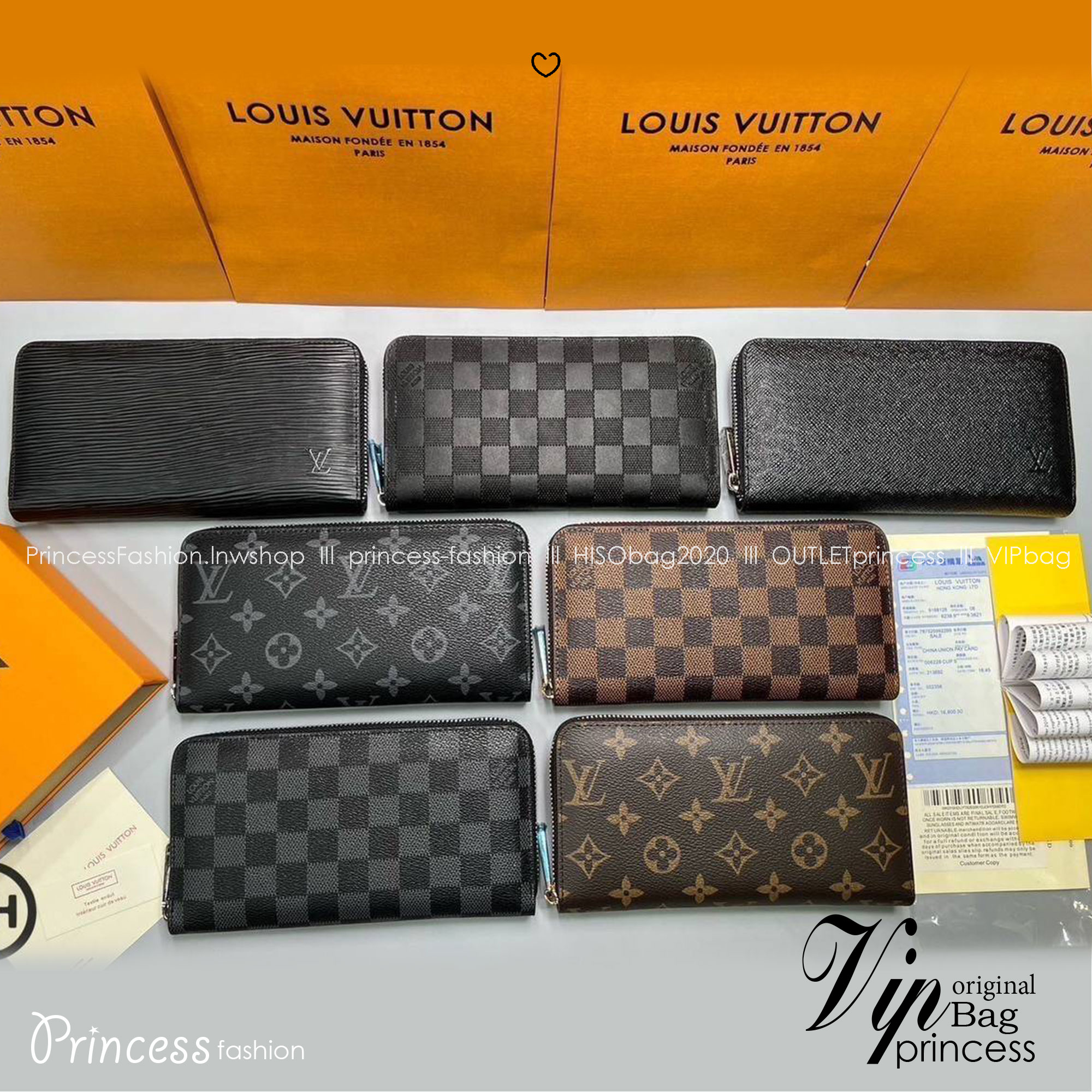 ORI หนังแท้ | LV Zippy Horizontal Monogram Shadow / LV LongWallet กระเป๋าสตางค์ใบยาว กระเป๋าสตางค์ซิปรอบ