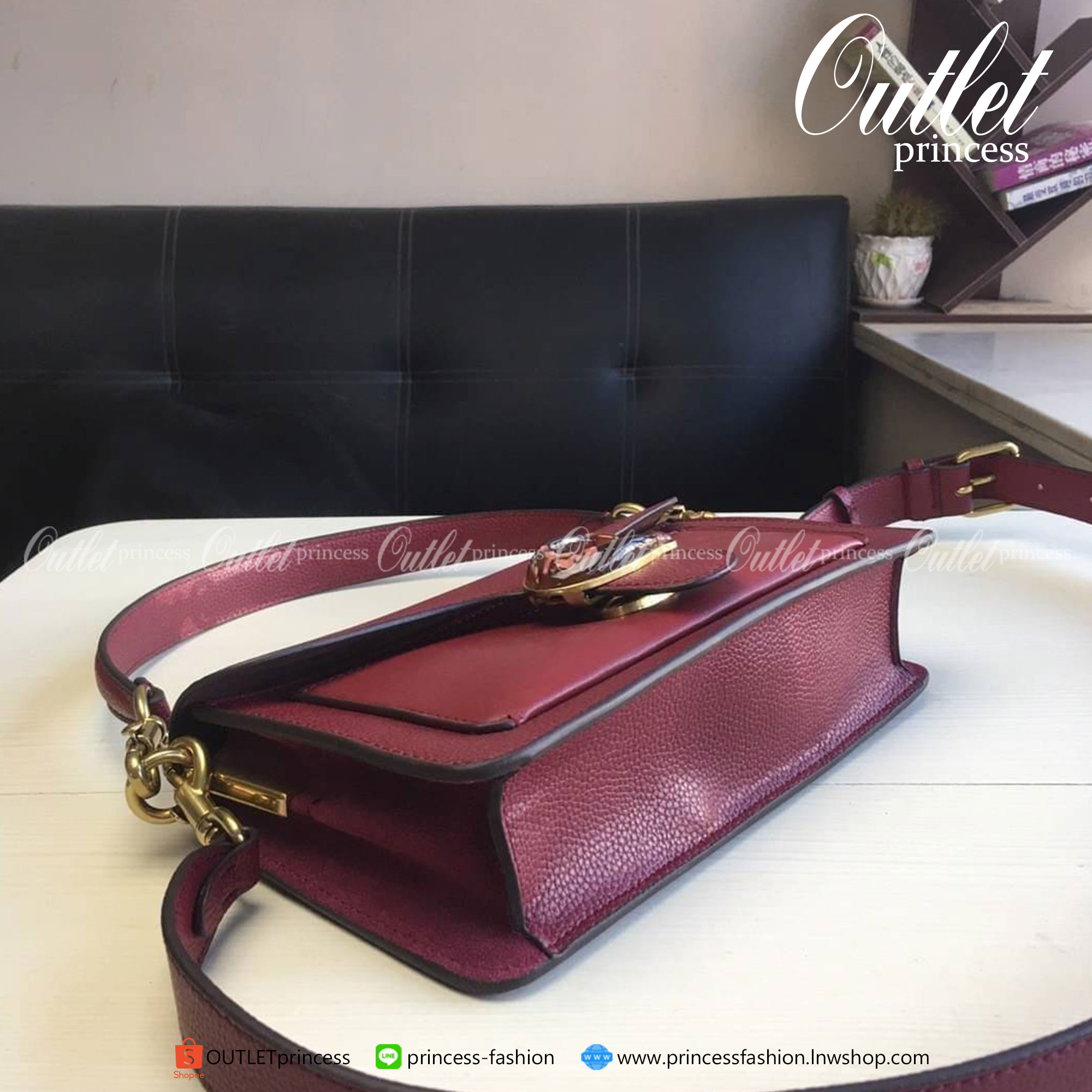 Coach Tabby Shoulder Bag 26 Brass/Deep Red * Polished pebble leather, refined calf leather and suede * Inside zip and multifunction pockets