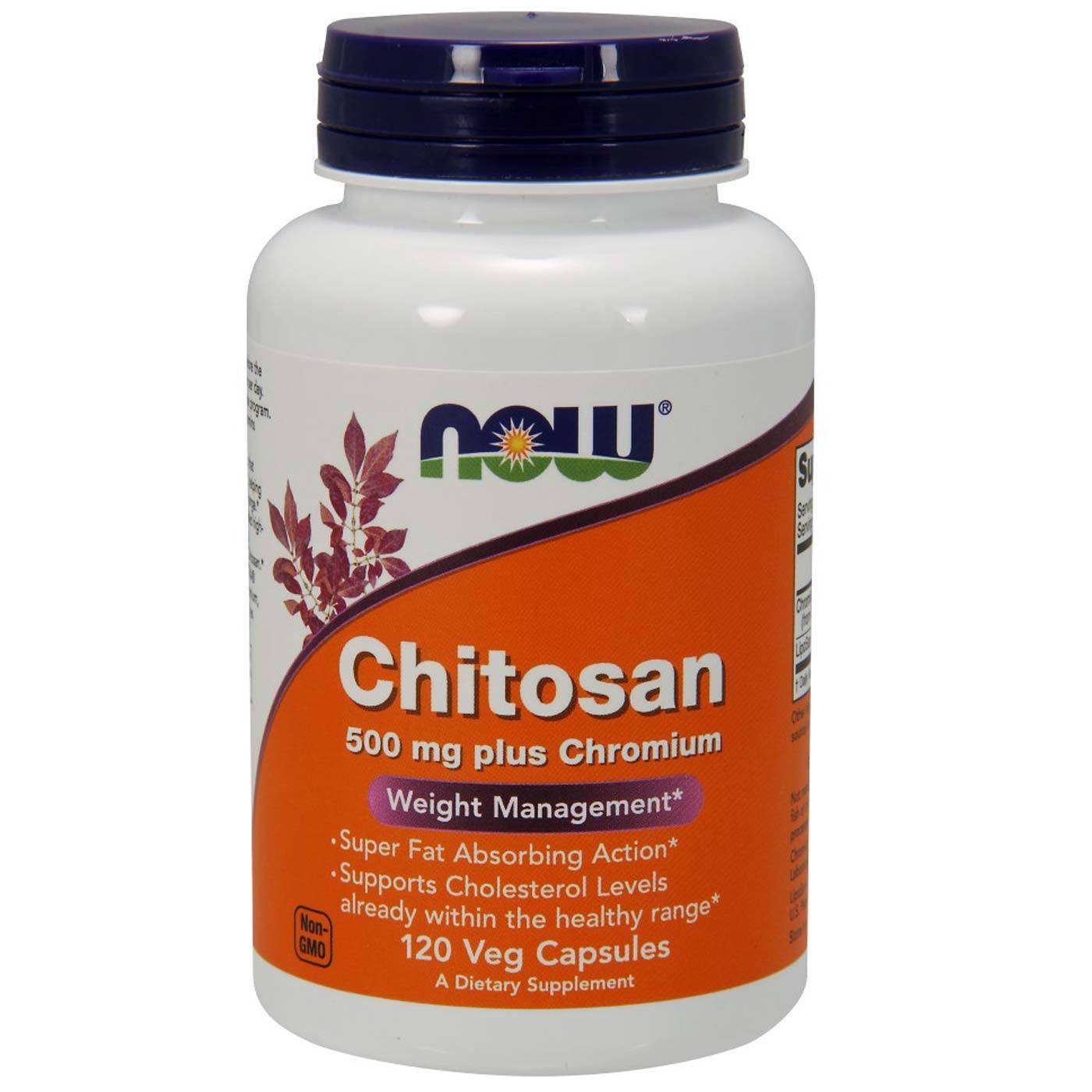 ส่งฟรีลงทะเบียนมีพร้อมส่งค่ะ Now Foods Chitosan 500 mg 120 Veg Capsules