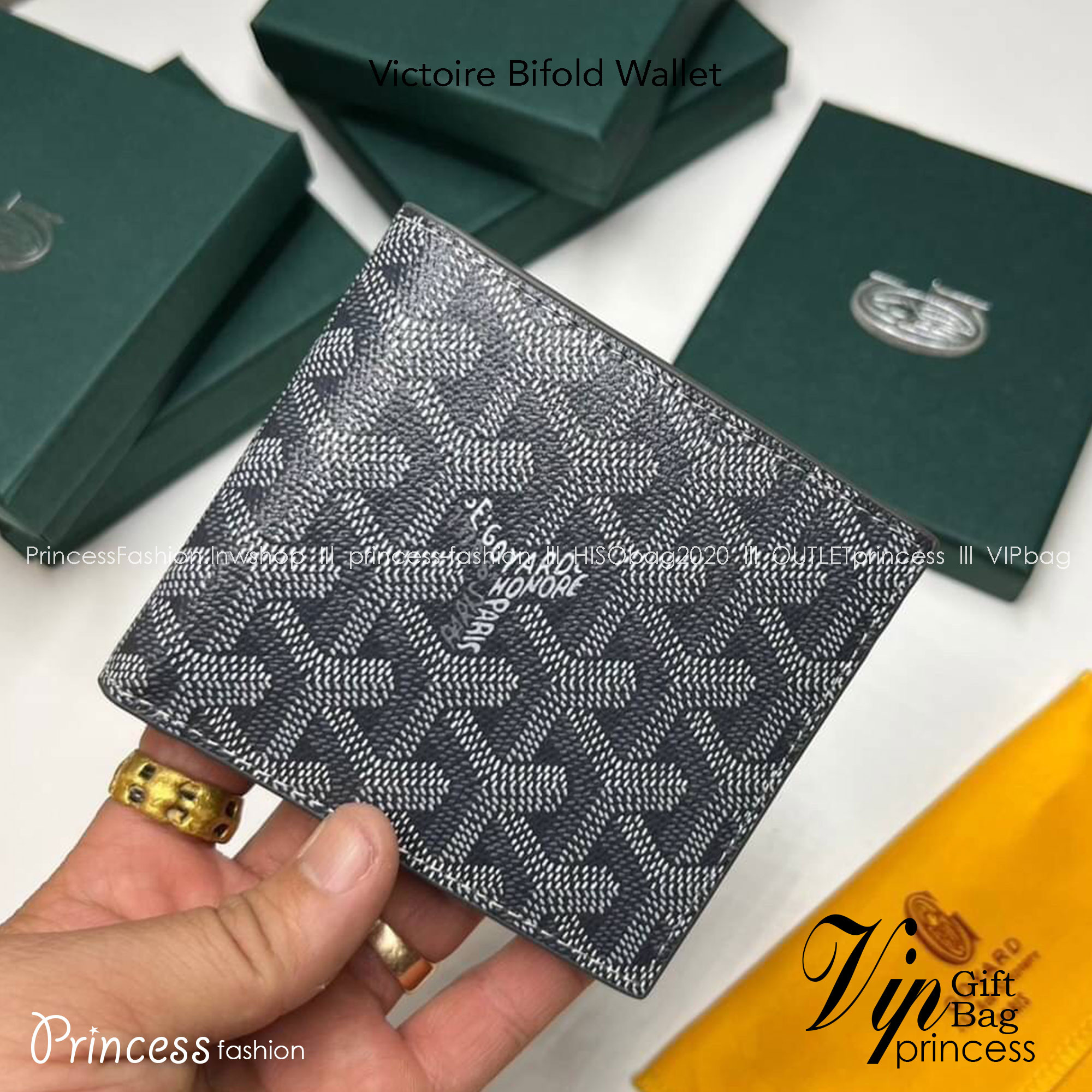 GOYARD WALLET / GOYARD Victoire Bifold Wallet พร้อมส่งที่ไทย เกรดเทพออริจินอล หนังเกรดดีสุด กระเป๋าสตางค์ผู้ชายใบสั้น พร้อมกล่องเขียวแบรนด์สวยหรู อีกรุ่นที่ยอดขายไม่เคยตก ภาพสินค้าถ่ายจากงานขายจริง ใช้งานต่างประเทศได้เลยค่ะ