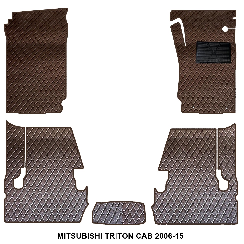 ยางปูพื้นรถยนต์ MITSUBISHI TRITON CAB 2006 -2015 ลายไดมอนด์ วัสดุ EVA เกรด A 5ชิ้น (พร้อมส่ง)