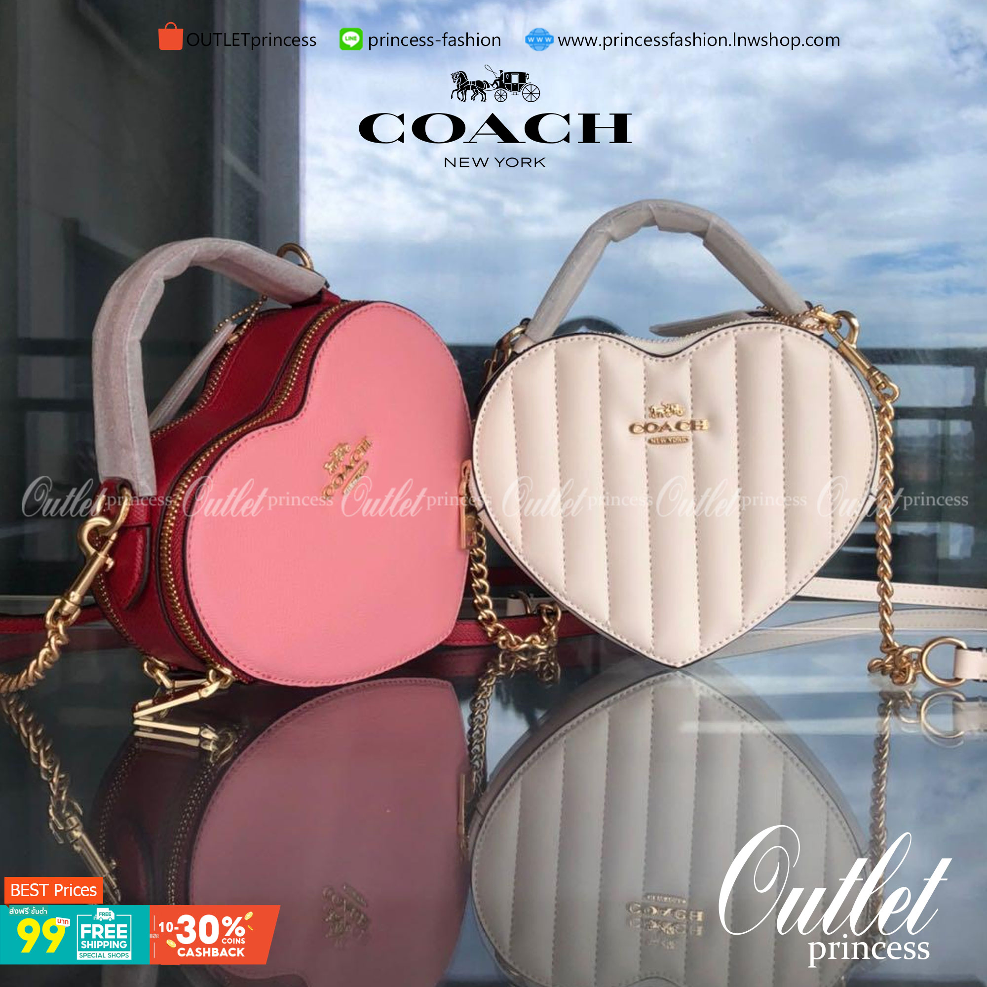 COACH HEART CROSSBODY BAG ((C5118//C5119)) 💥Limited edition หลงรักแน่นอน💋 พร้อมส่งที่ไทยก่อนใครวันนี้! ✔️กระเป๋ารูปหัวใจน่ารักมากๆค่ะ หนังแท้อย่างดีสวยงาม