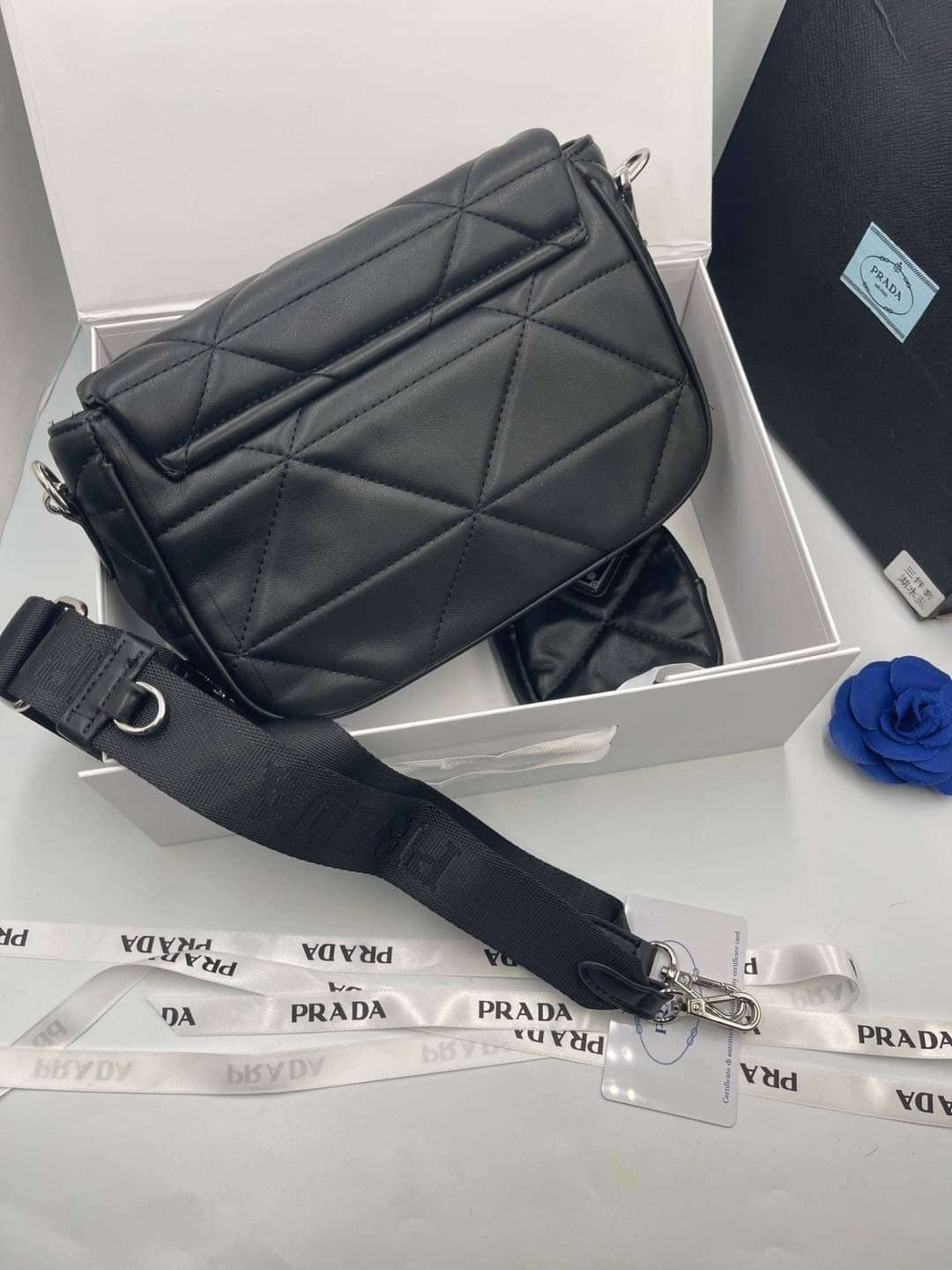 VIP 】PRADA System nappa leather patchwork bag หนังแท้ พร้อมส่งที่ไทย 6 สี