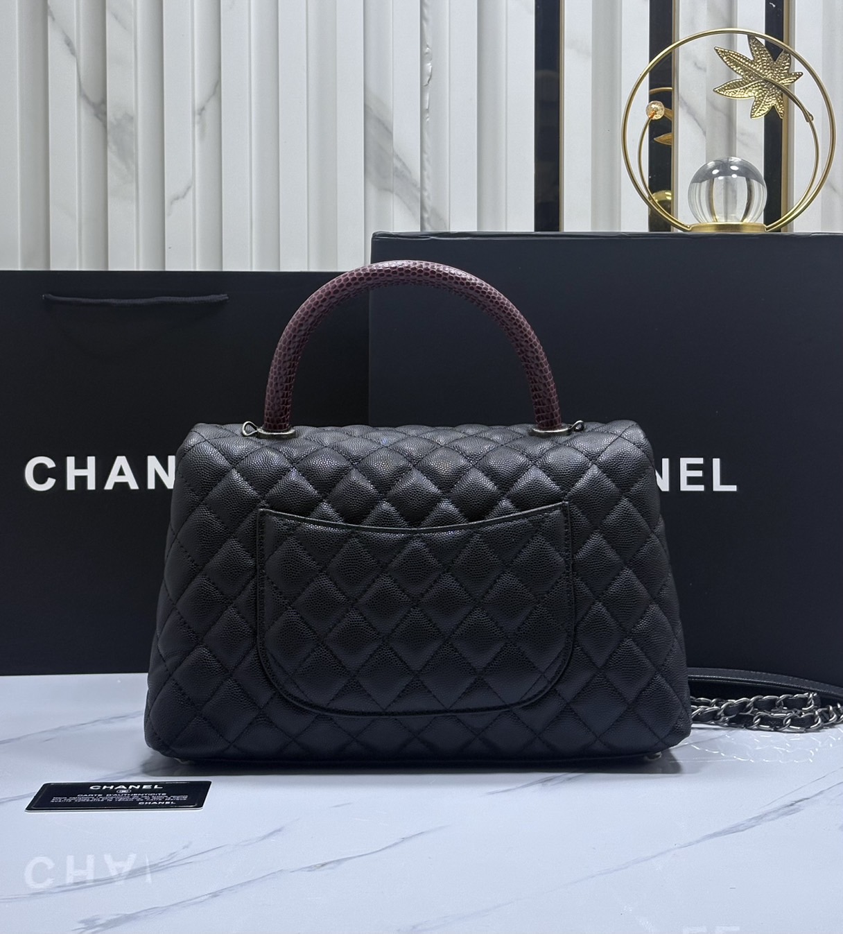 ORI หนังแท้ | Chanel Coco Top Handle Bag Medium 30cm กระเป๋าสะพายสุดคลาสสิค สวยหรูดูแพงเป็นอมตะ