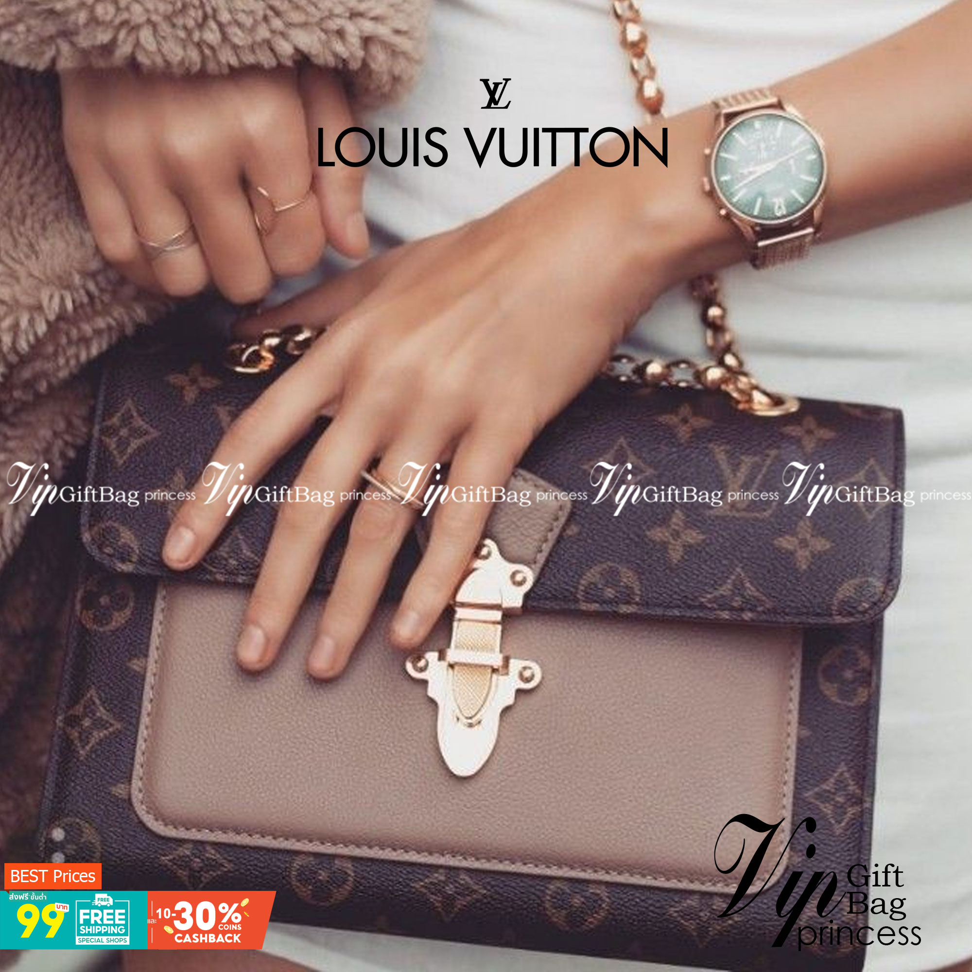 หนังแท้ LOUIS VUITTON VICTOIRE BAG พร้อมส่งที่ไทย