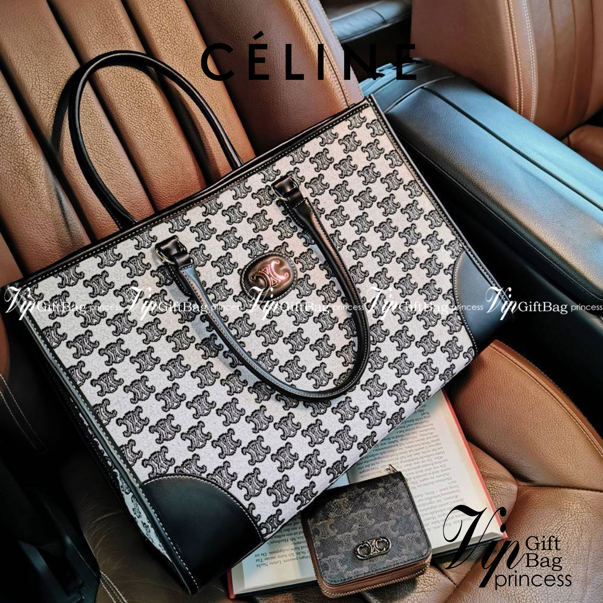 CELINE LARGE TOTE BAG VIP วัสดุ CANVAS ทรงเหลี่ยมดีไซน์ Casual สวยคลาสสิคสไตล์สาว Lisa ใบใหญ่ใส่สัมภาระได้เยอะจุใจภายในโล่งกว้าง ใส่เอกสาร A4 หนังสือ กระเป๋าสตางค์ มือถือ ของใช้ได้เยอะ หูจับหนังเเข็งแรงจับถนัดมือจะถือหรือสะพายก็ดูดี ไอเท็มแนะนำฮิตพร้อมส่ง