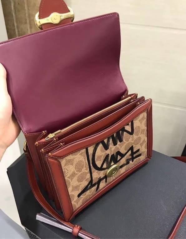 Coach Riley Top Handle 22 In Signature Canvas With Rexy Bag